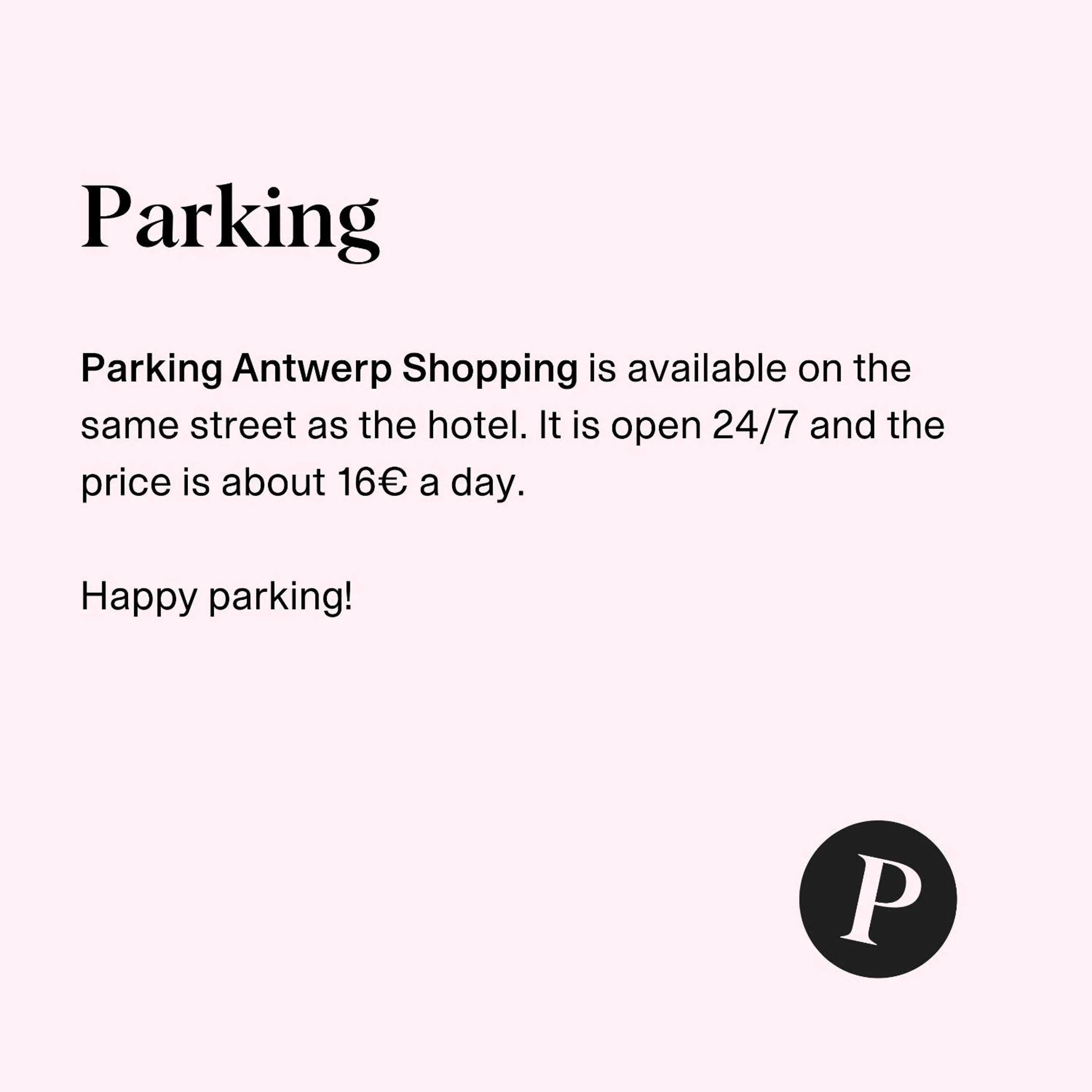 Parking in Citybox Antwerp City Center