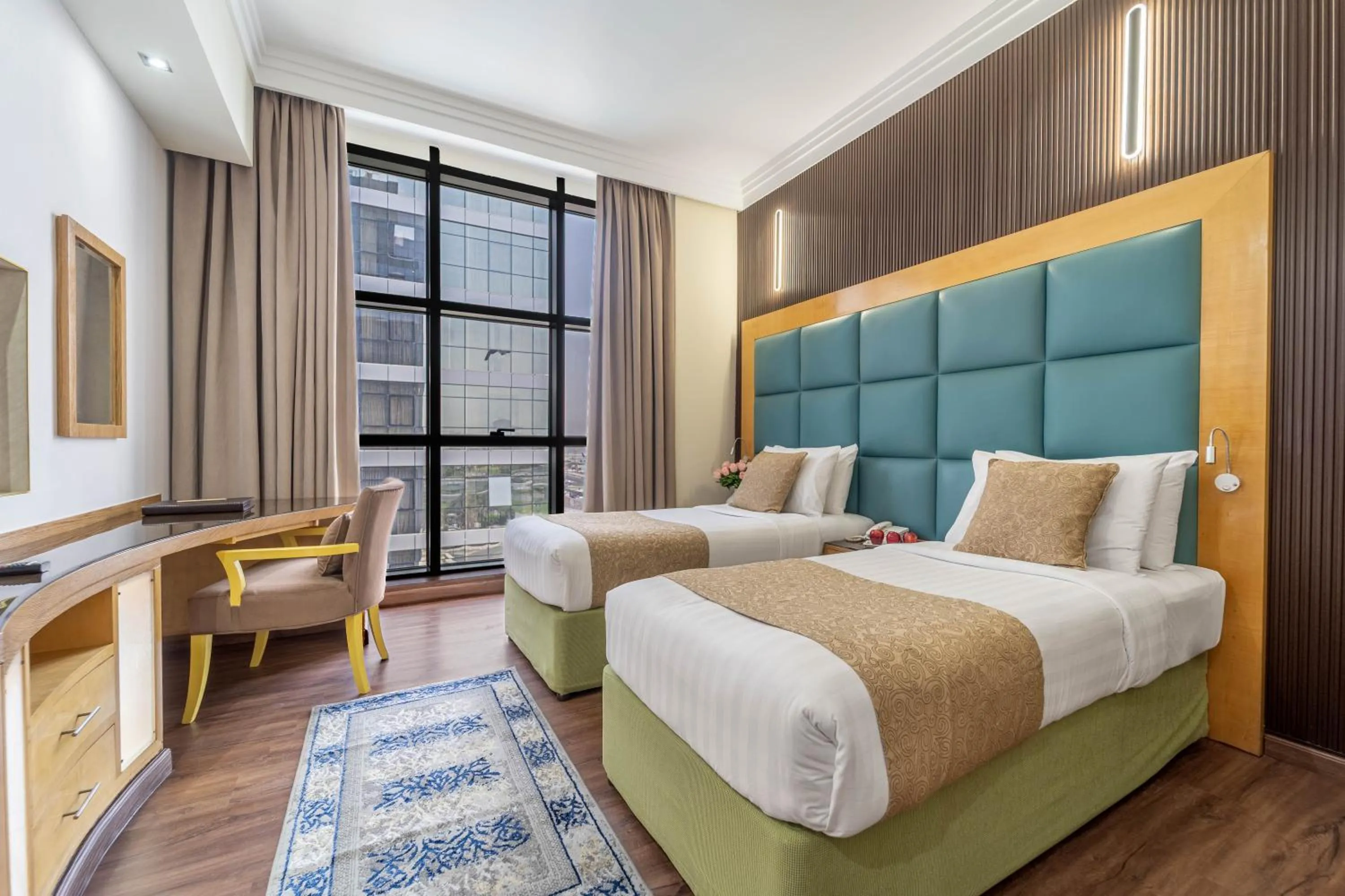 Bed in The Leela Hotel