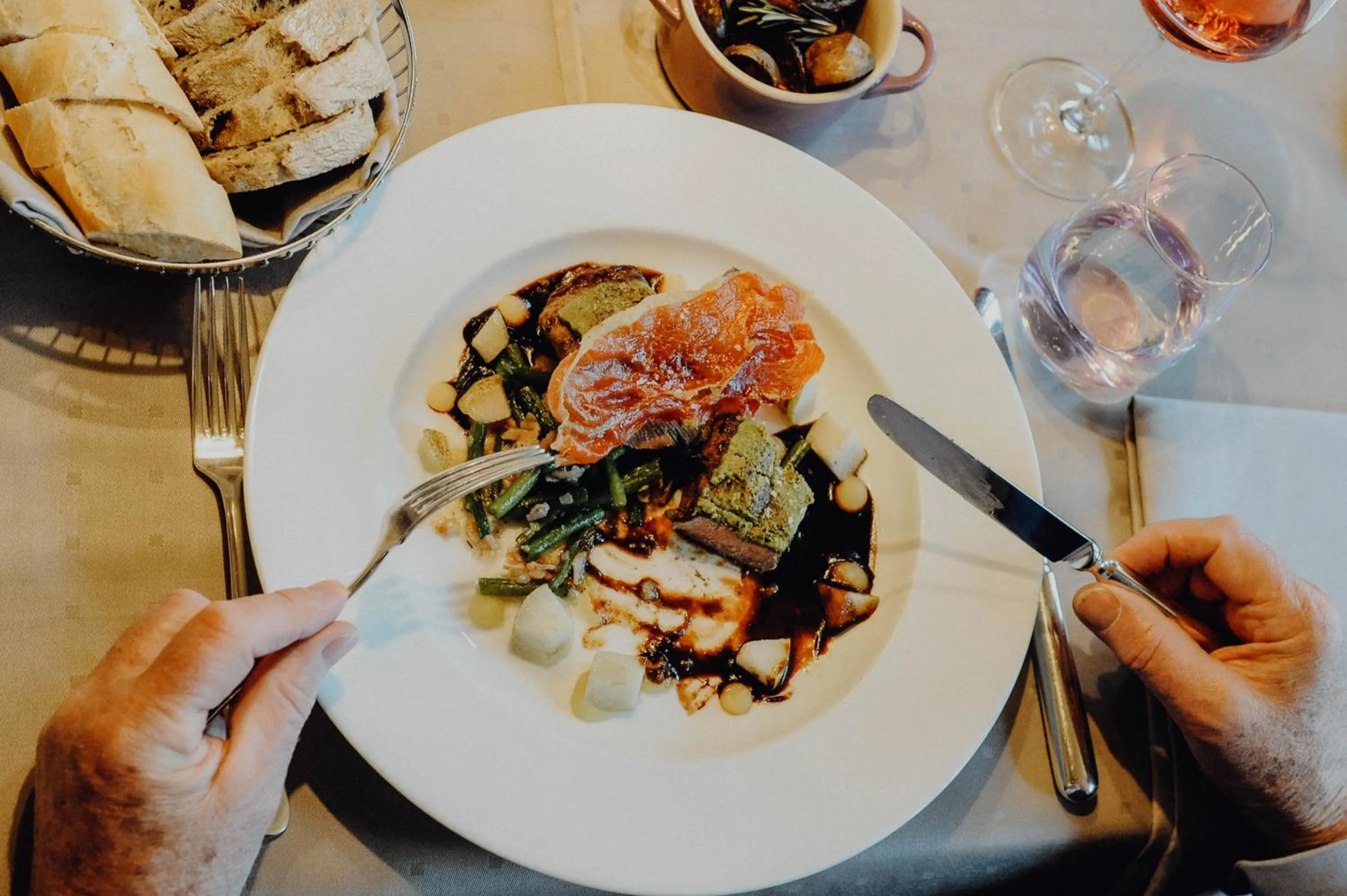 Food close-up in Romantik Hotel Köllners Landhaus