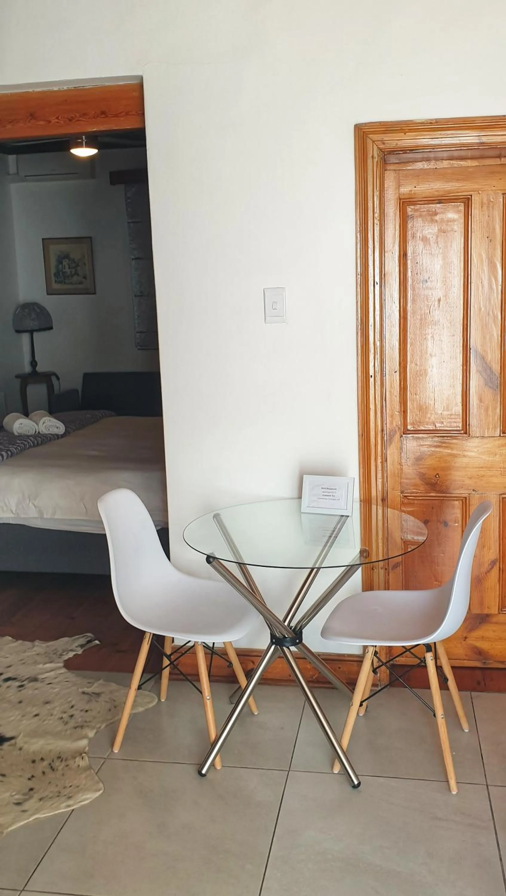 Seating area in Camdeboo Cottages