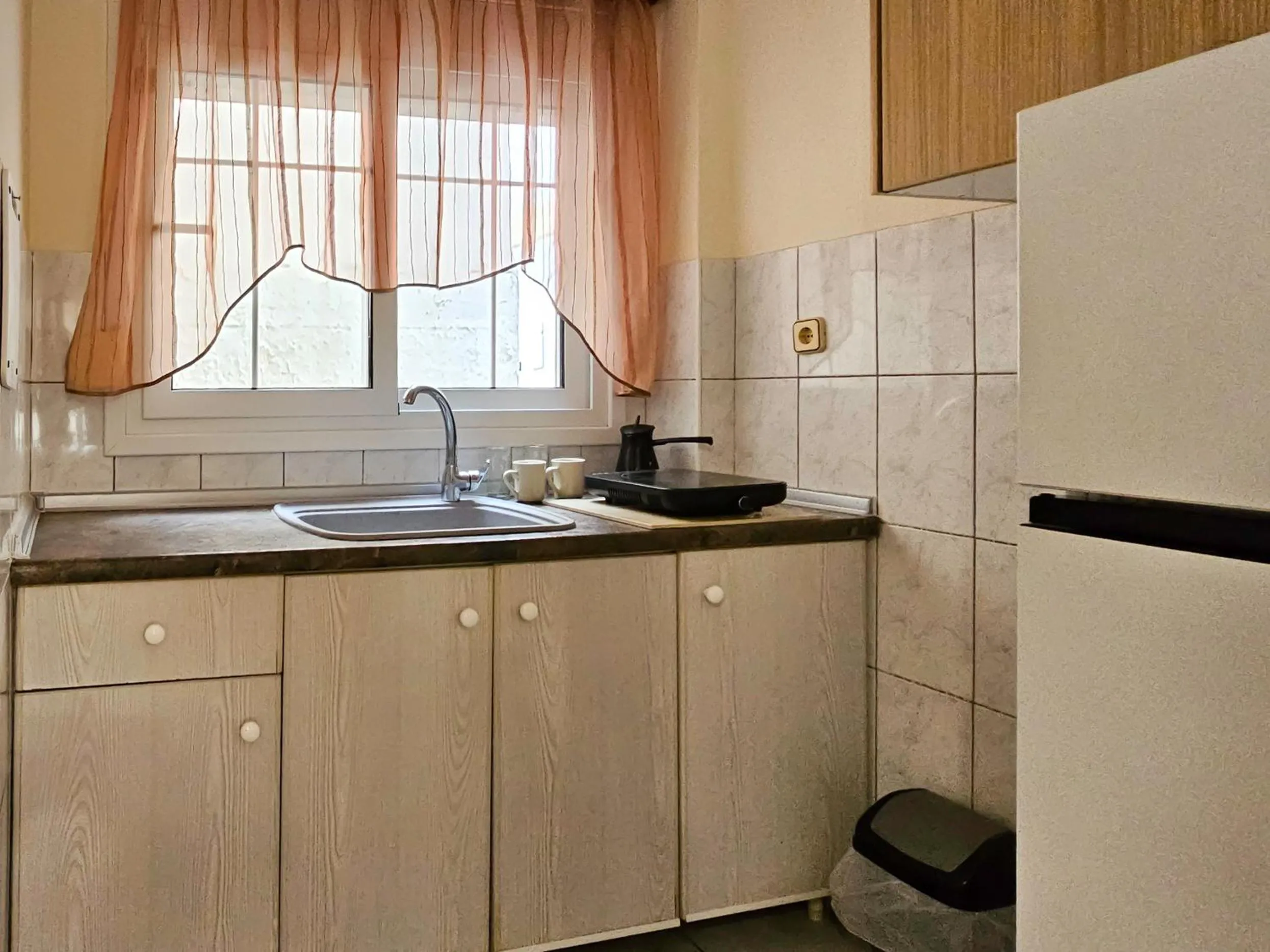 Kitchen or kitchenette in Chariclia Hotel