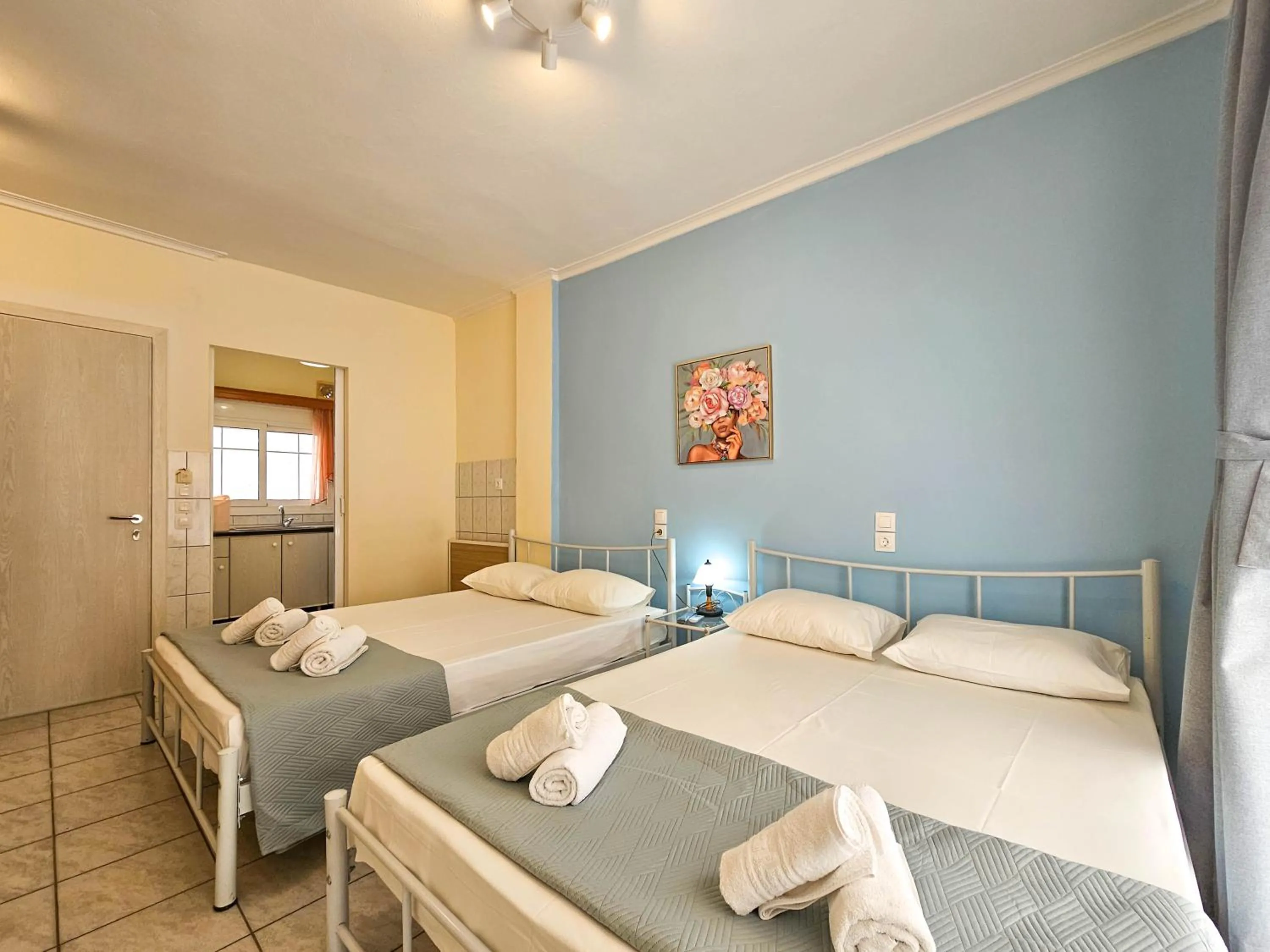 Bed in Chariclia Hotel