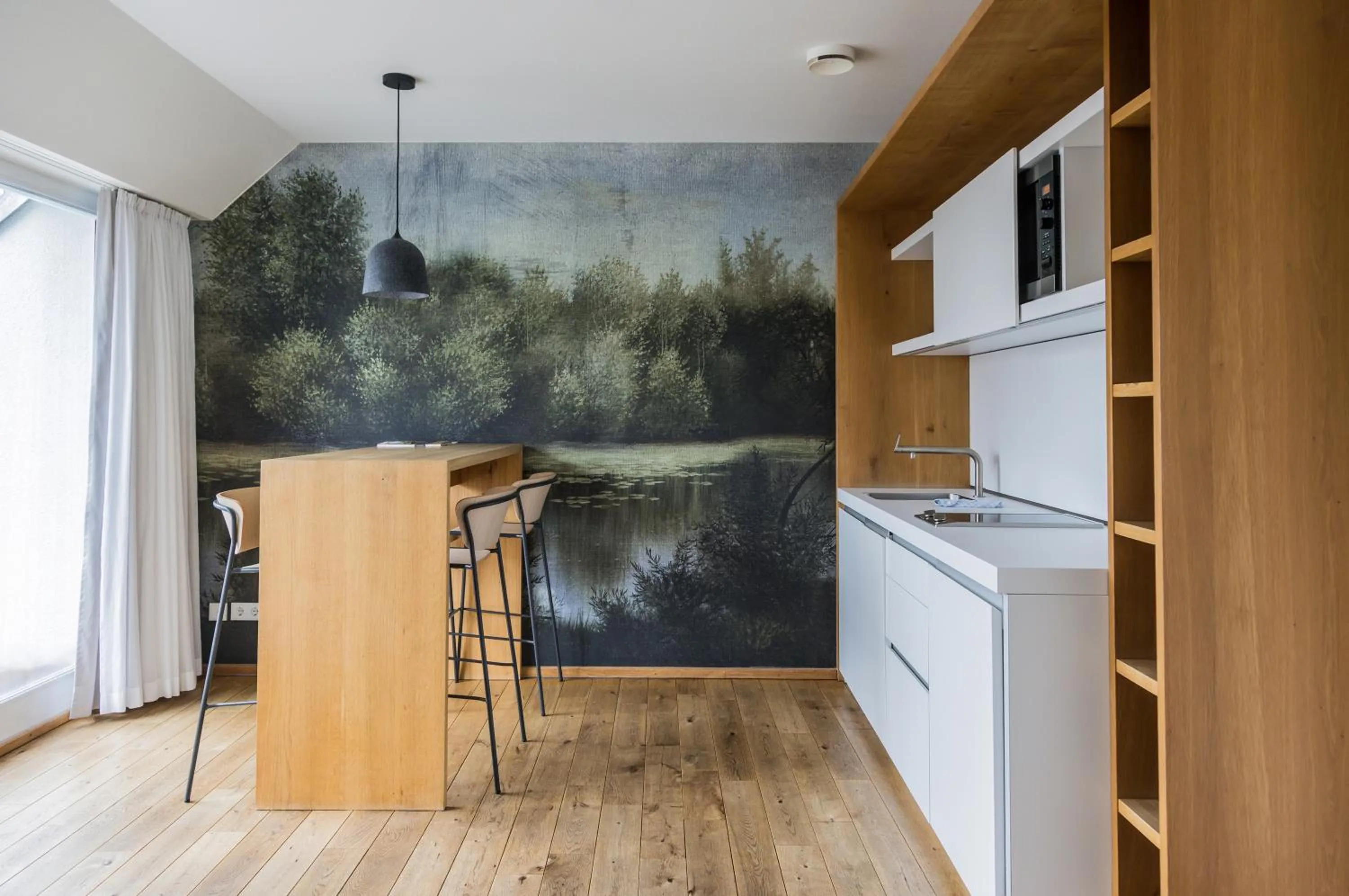 Kitchen or kitchenette in B&O Parkhotel