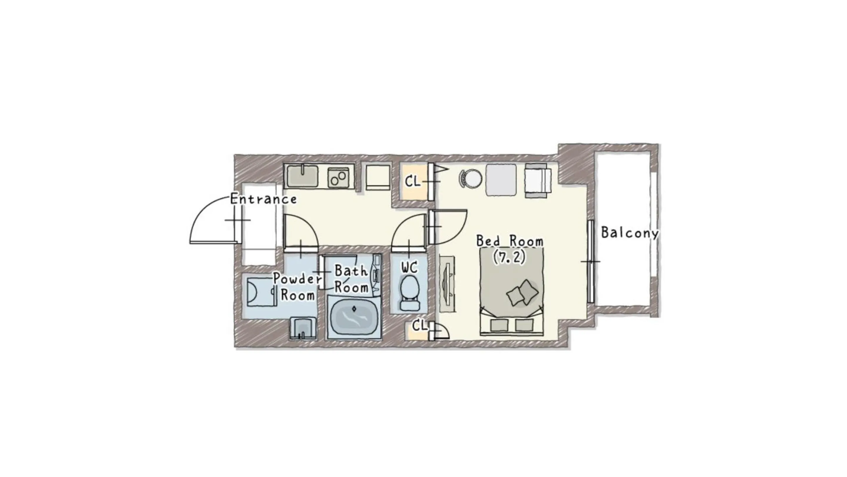 Floor plan in BON Tokyo Asakusa
