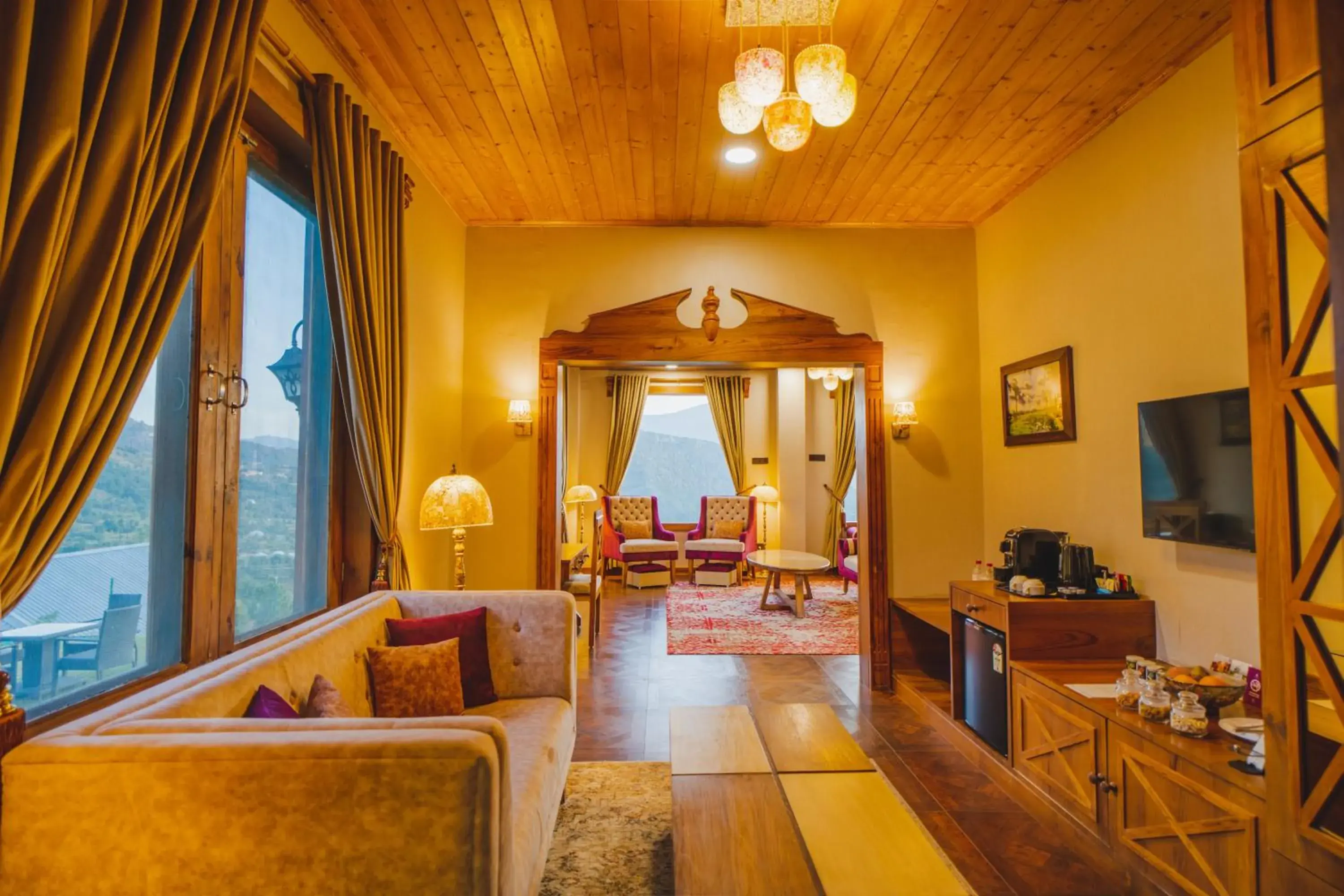 Seating area, Bed in Skyview by Empyrean Seating area, Bed in Skyview by Empyrean