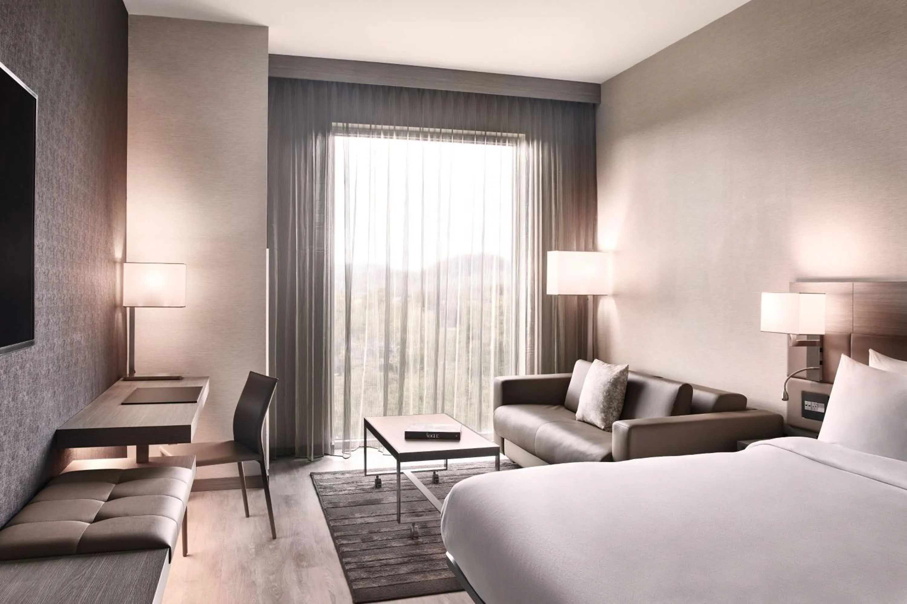 Photo of the whole room, Bed in AC Hotel by Marriott Nashville Brentwood