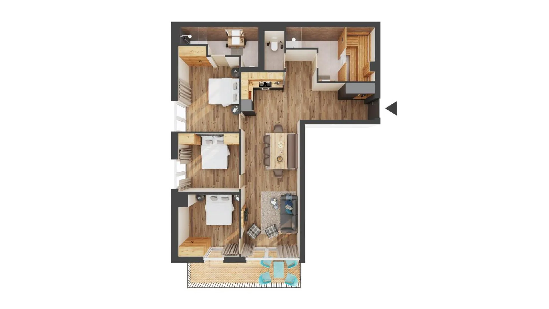 Floor plan in REMIND Apartements Brixental