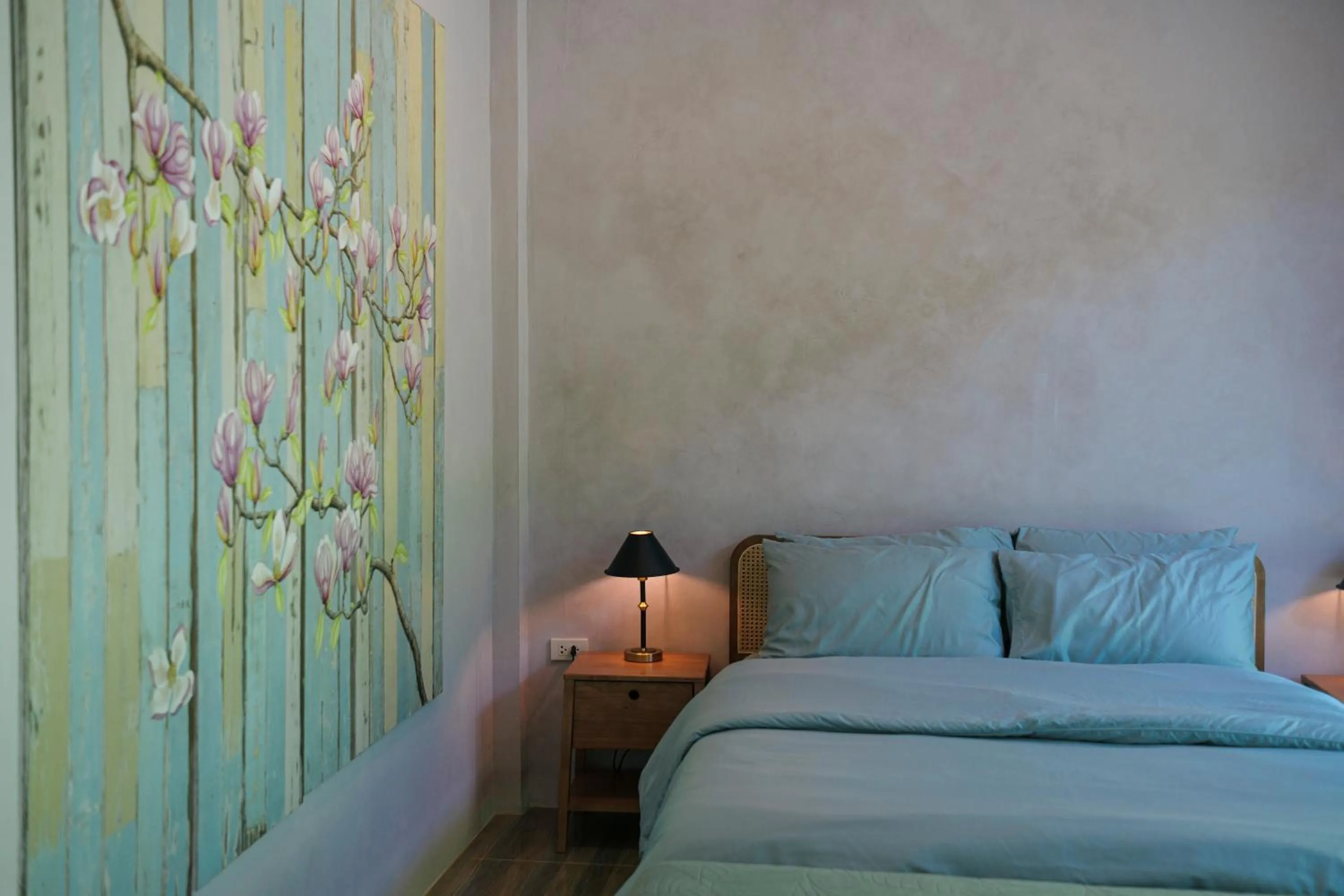 Bedroom, Bed in Watercolours