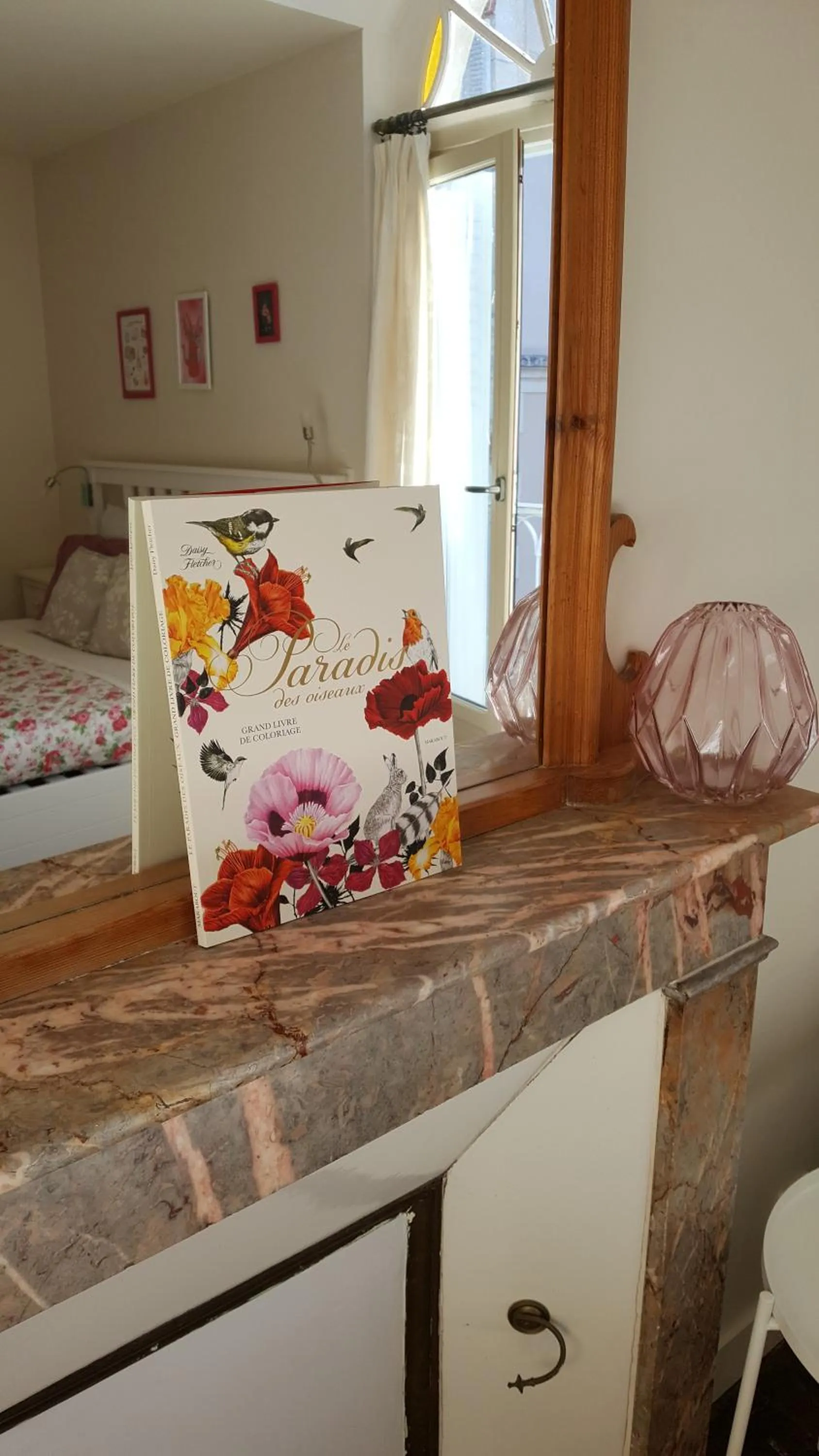 Balcony/Terrace, Bed in La Roseraie