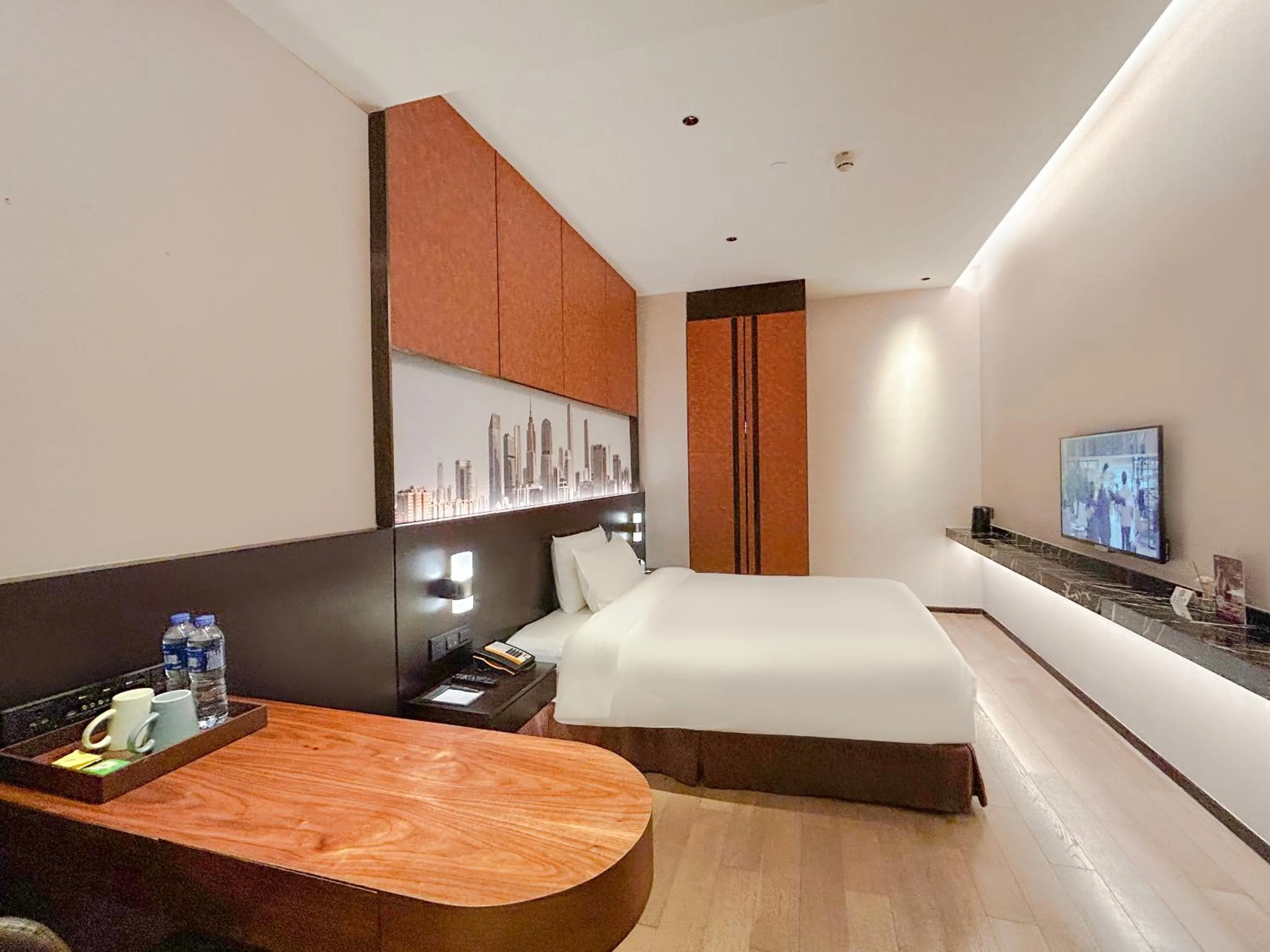 Photo of the whole room, Bed in The Mulian Hotel Guangzhou Zhujiang New Town-Canton Fair Free Shuttle Bus