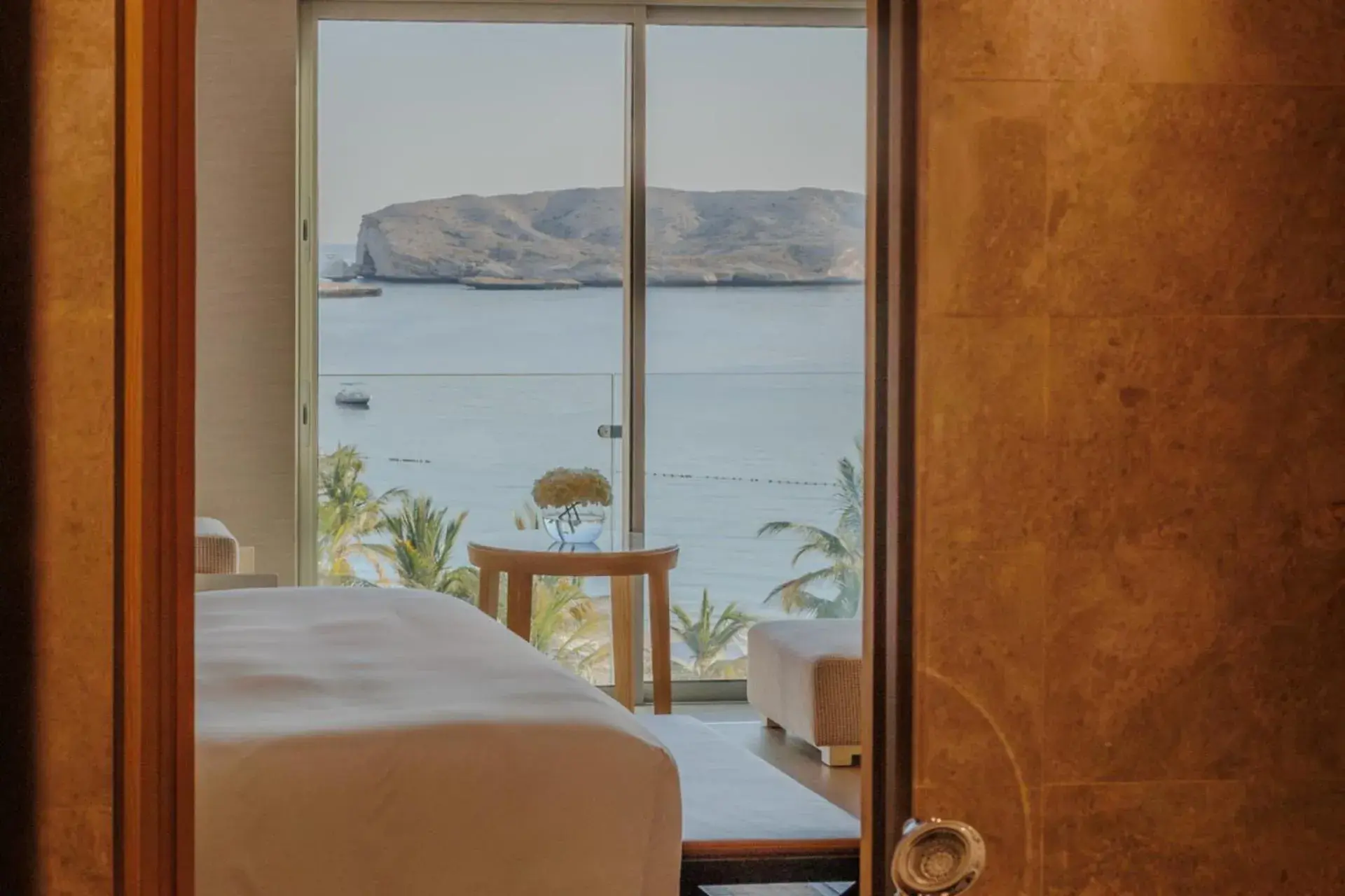 Sea view, Bed in Jumeirah Muscat Bay Oman Sea view, Bed in Jumeirah Muscat Bay Oman