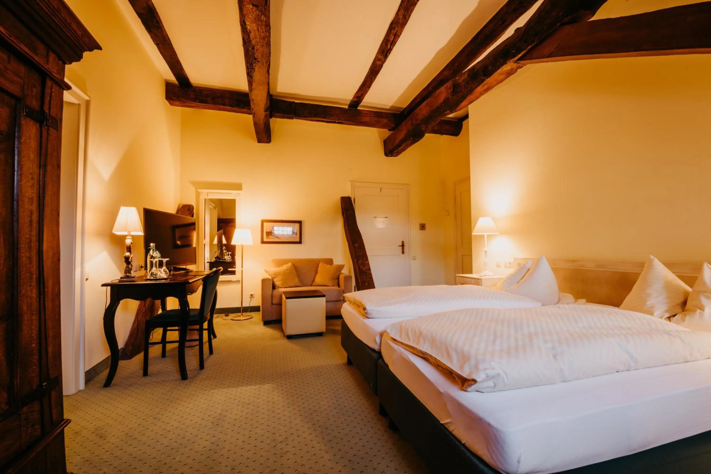 Bed in Hotel Schloß Gehrden