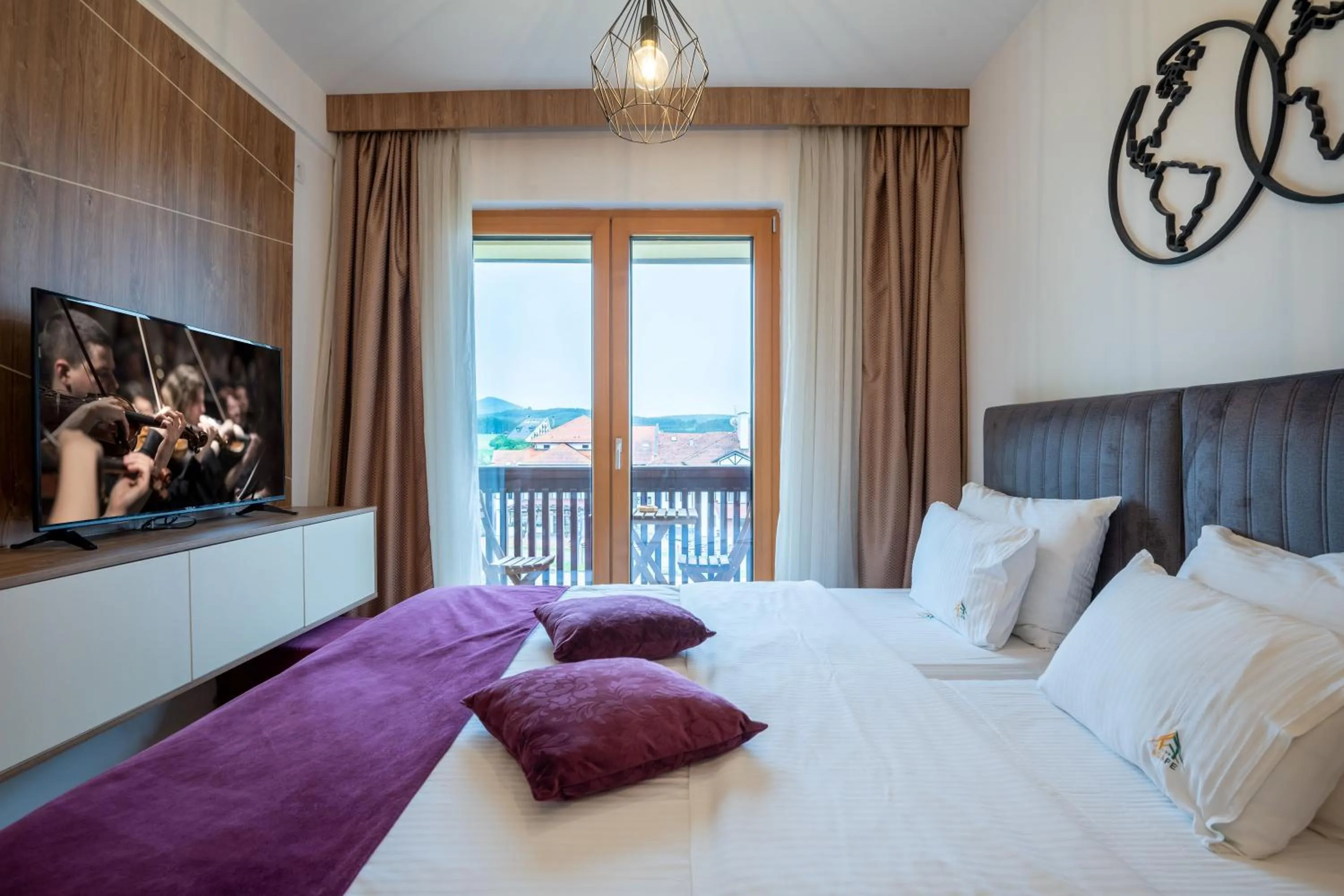 View (from property/room), Bed in Hotel Agape