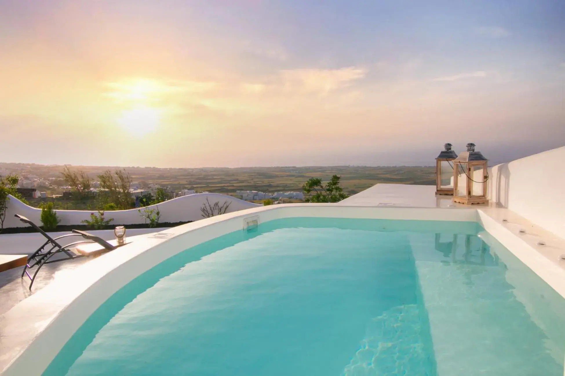 Panoramic Cave Suite with Outdoor Jet Tub, Sea & Sunset View in Sun Angelos Oia - Luxury Cave Suites Panoramic Cave Suite with Outdoor Jet Tub, Sea & Sunset View in Sun Angelos Oia - Luxury Cave Suites