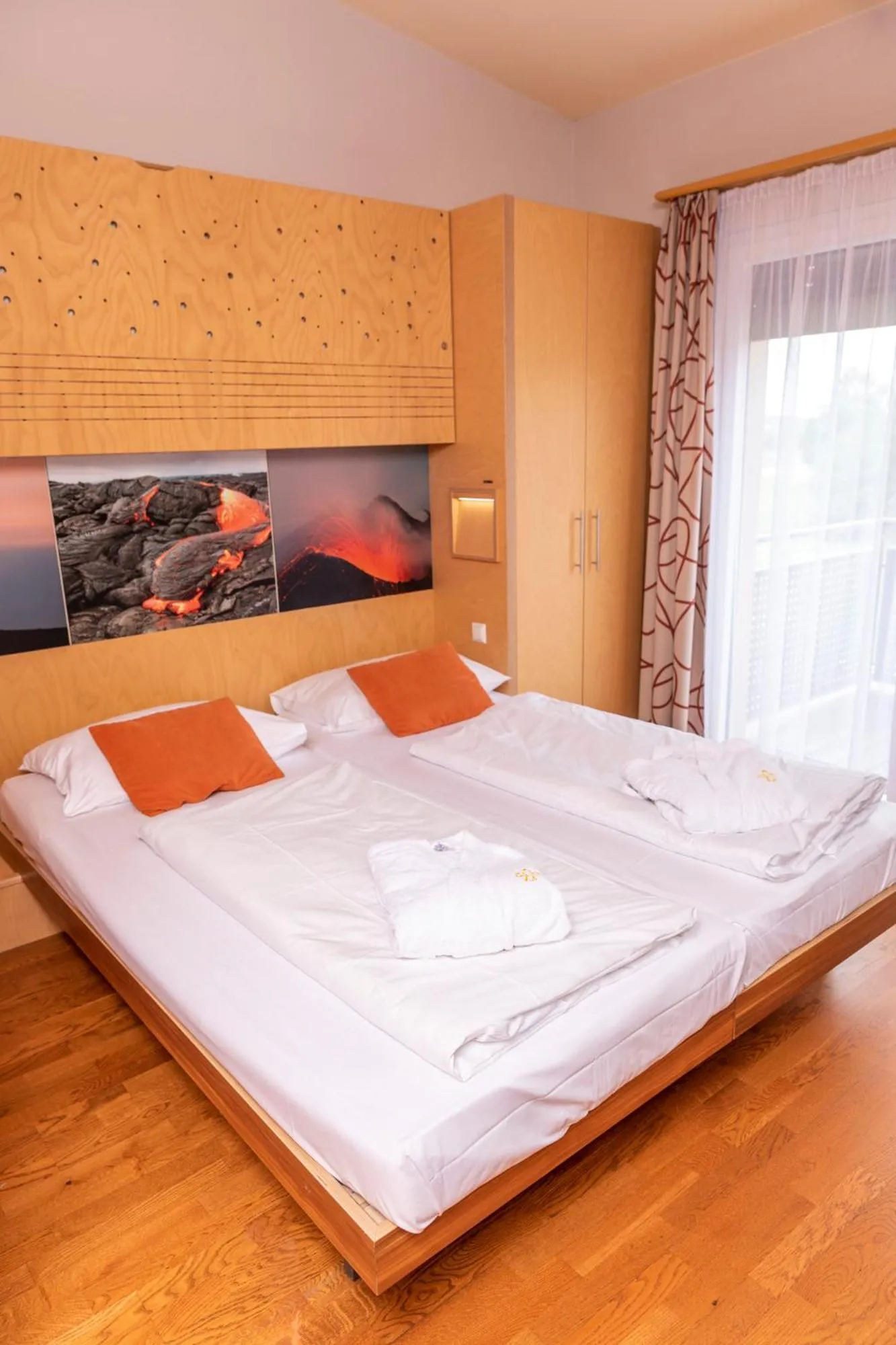 Bed in Vulkán Wellness Hotel & Camping