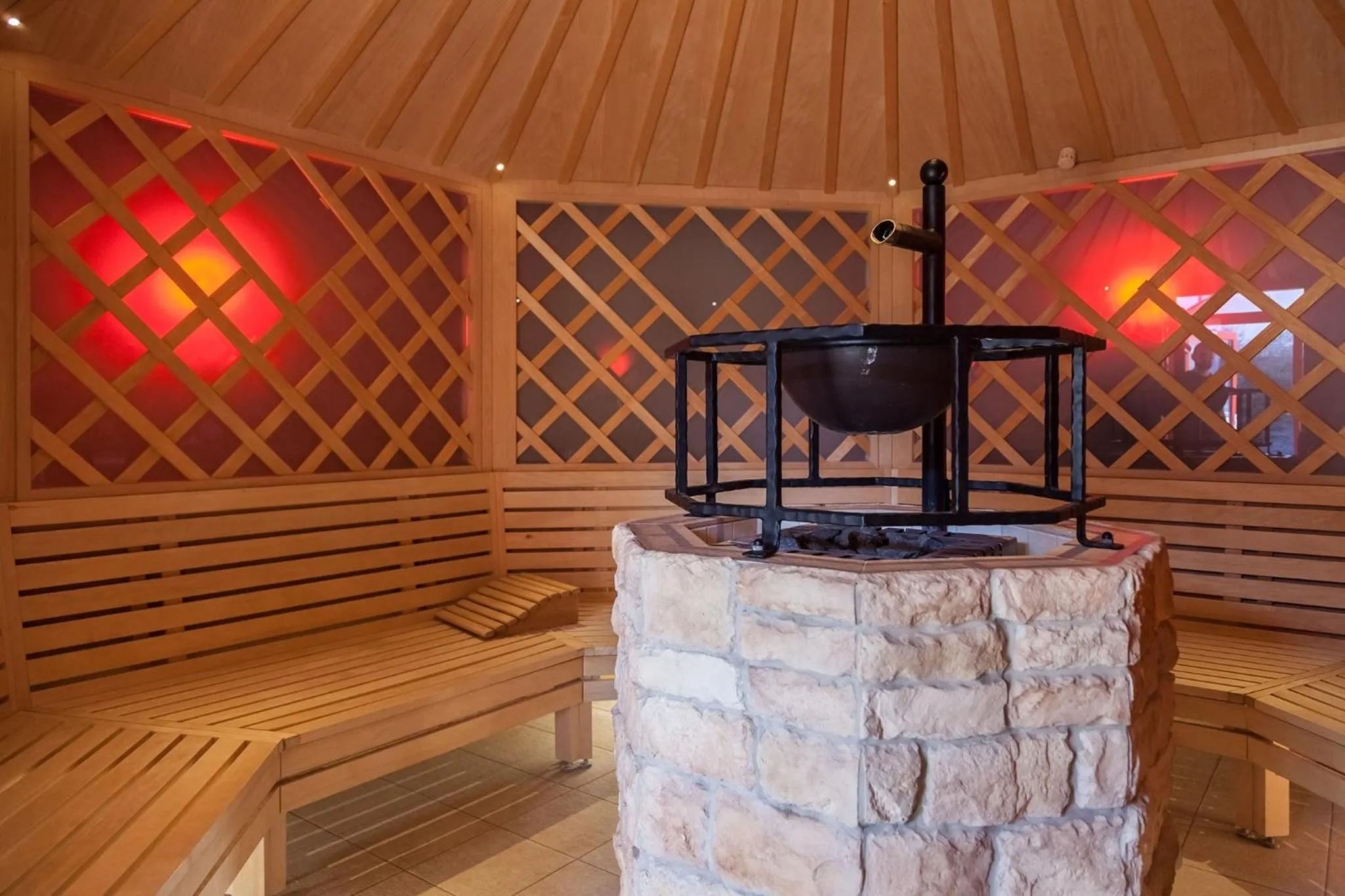 Sauna in Vulkán Wellness Hotel & Camping