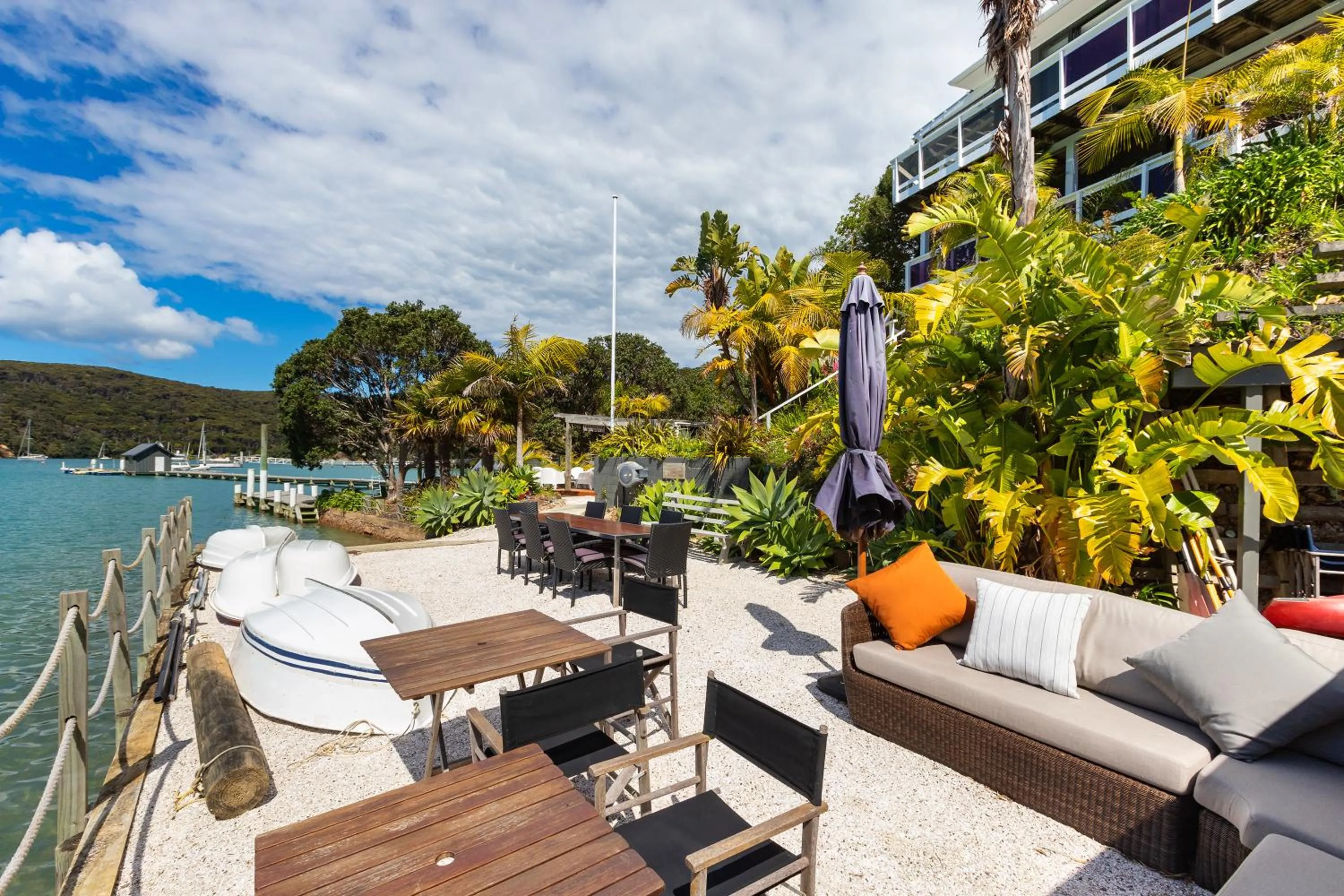 Patio in Kawau Lodge Boutique Resort