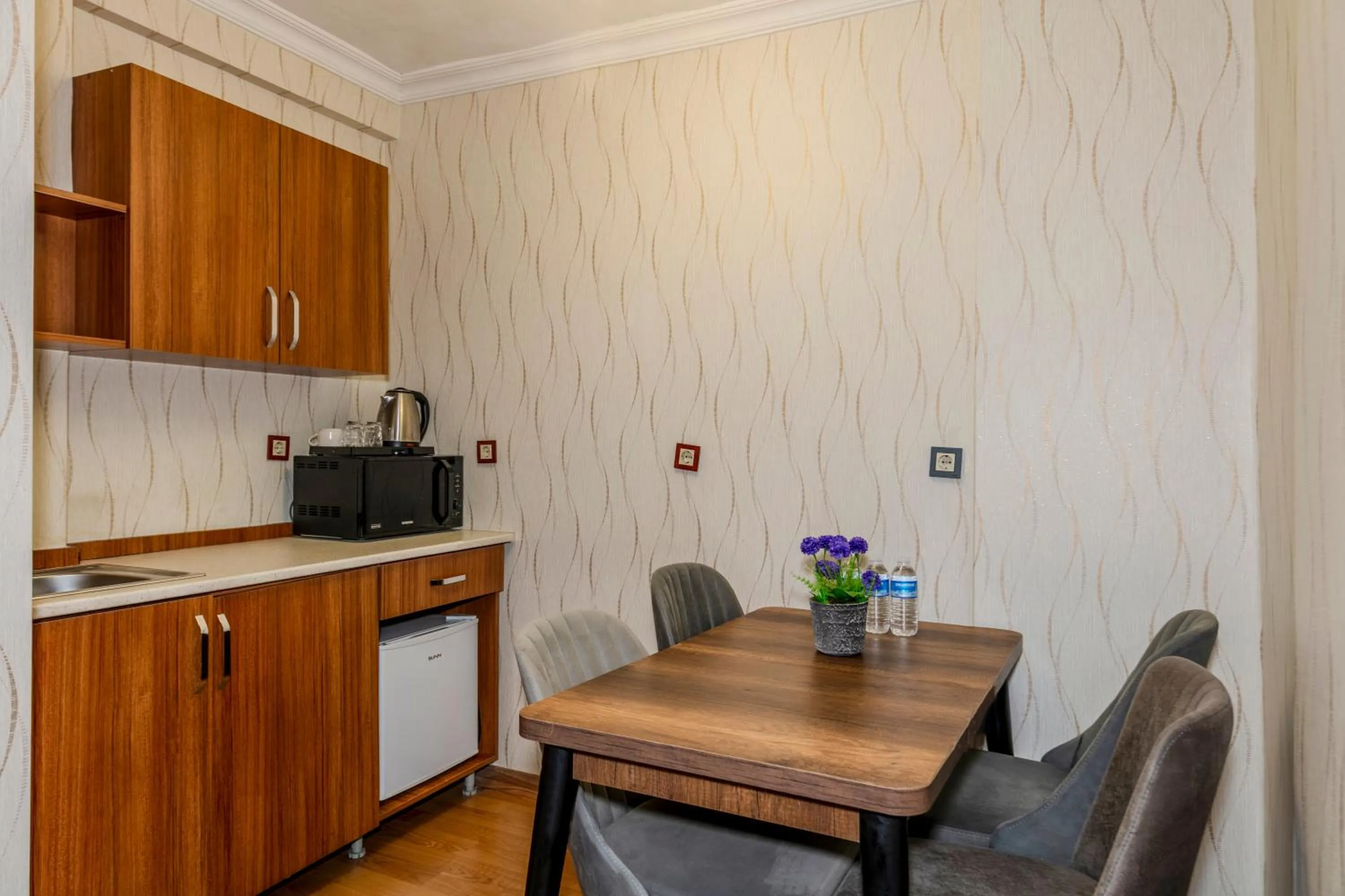 Kitchen or kitchenette in Istanbul Galata Port Modern Suite & Apartments Taksim