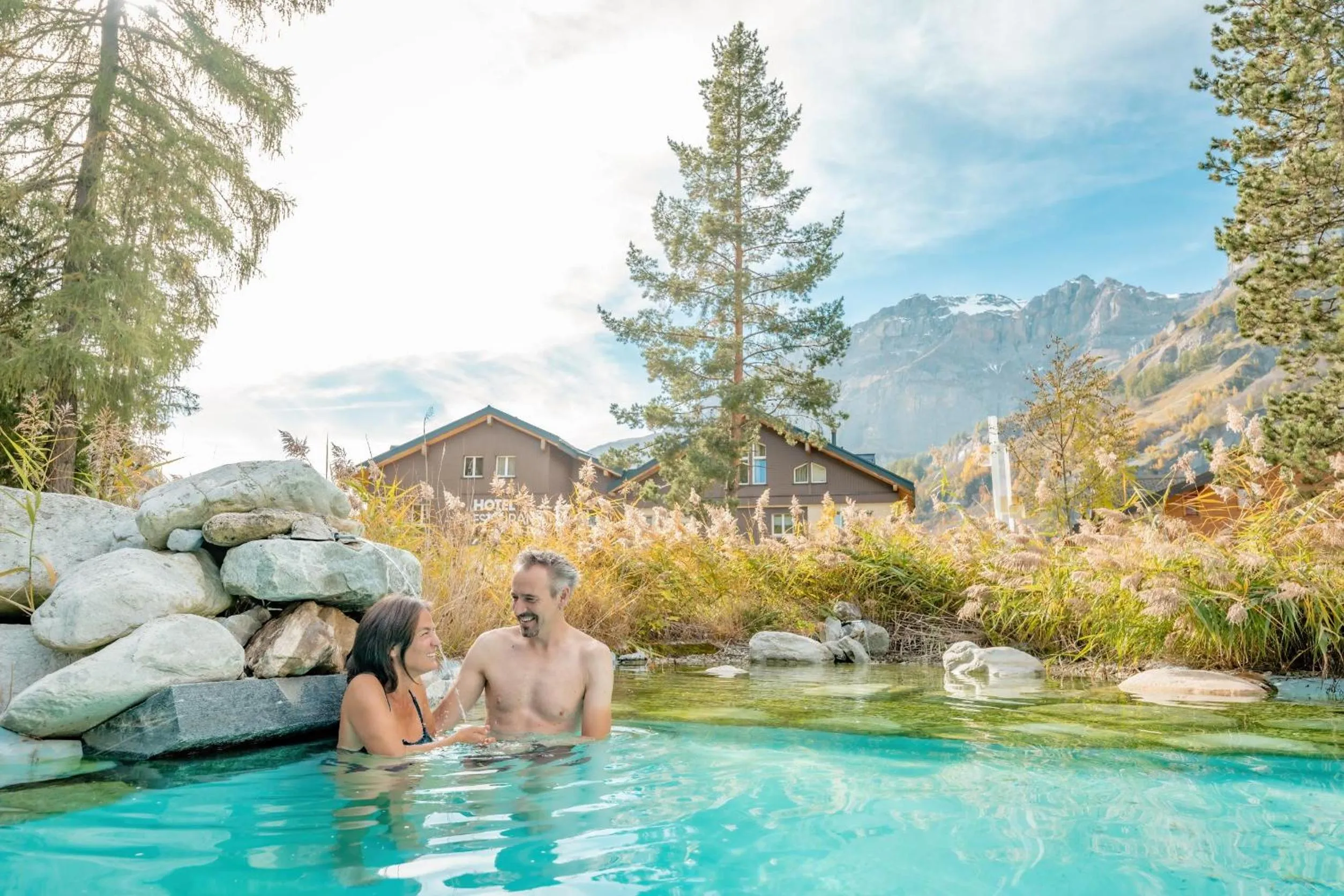 Swimming pool in Le Bristol Leukerbad