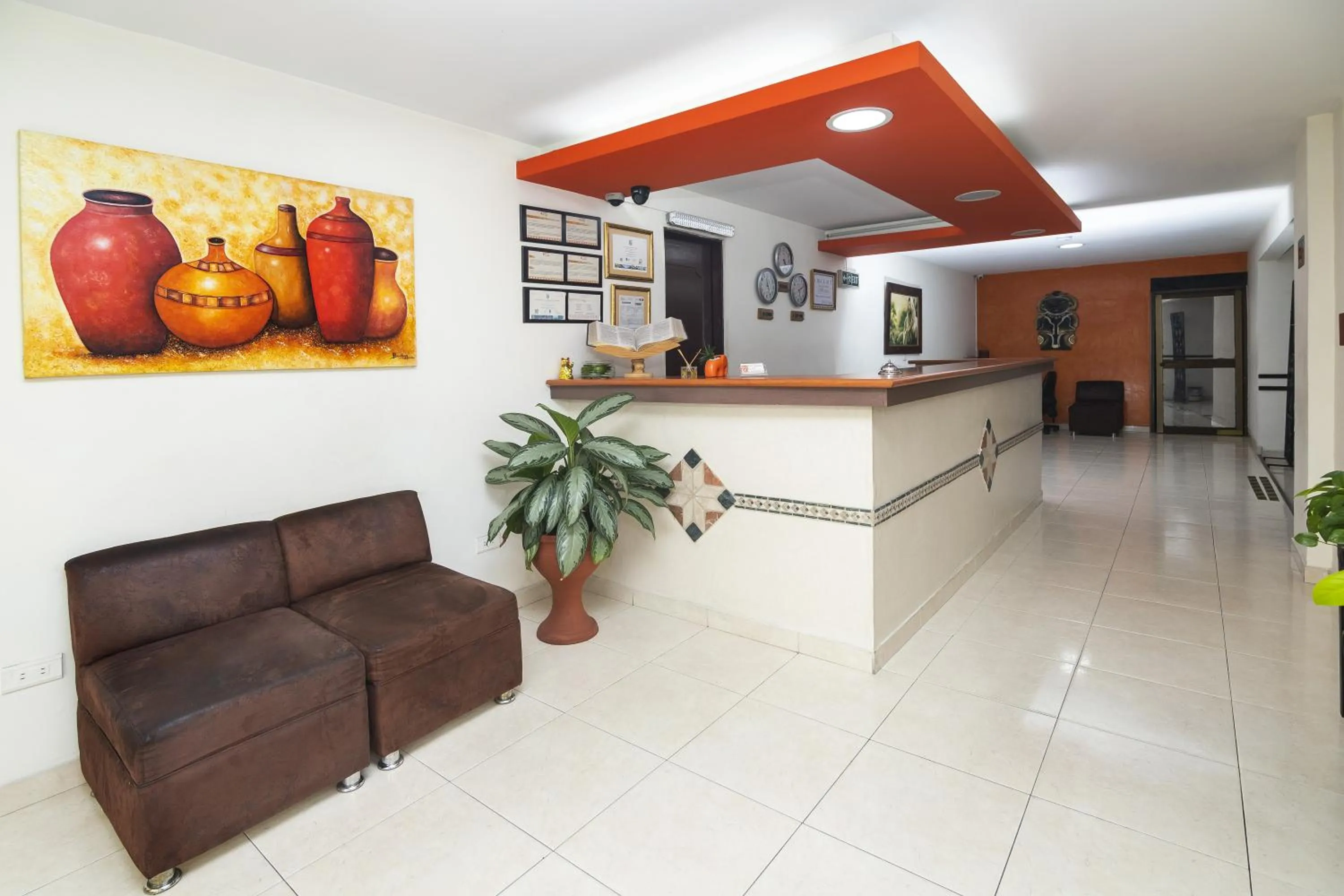 Lobby or reception in Hotel Los Tunjos