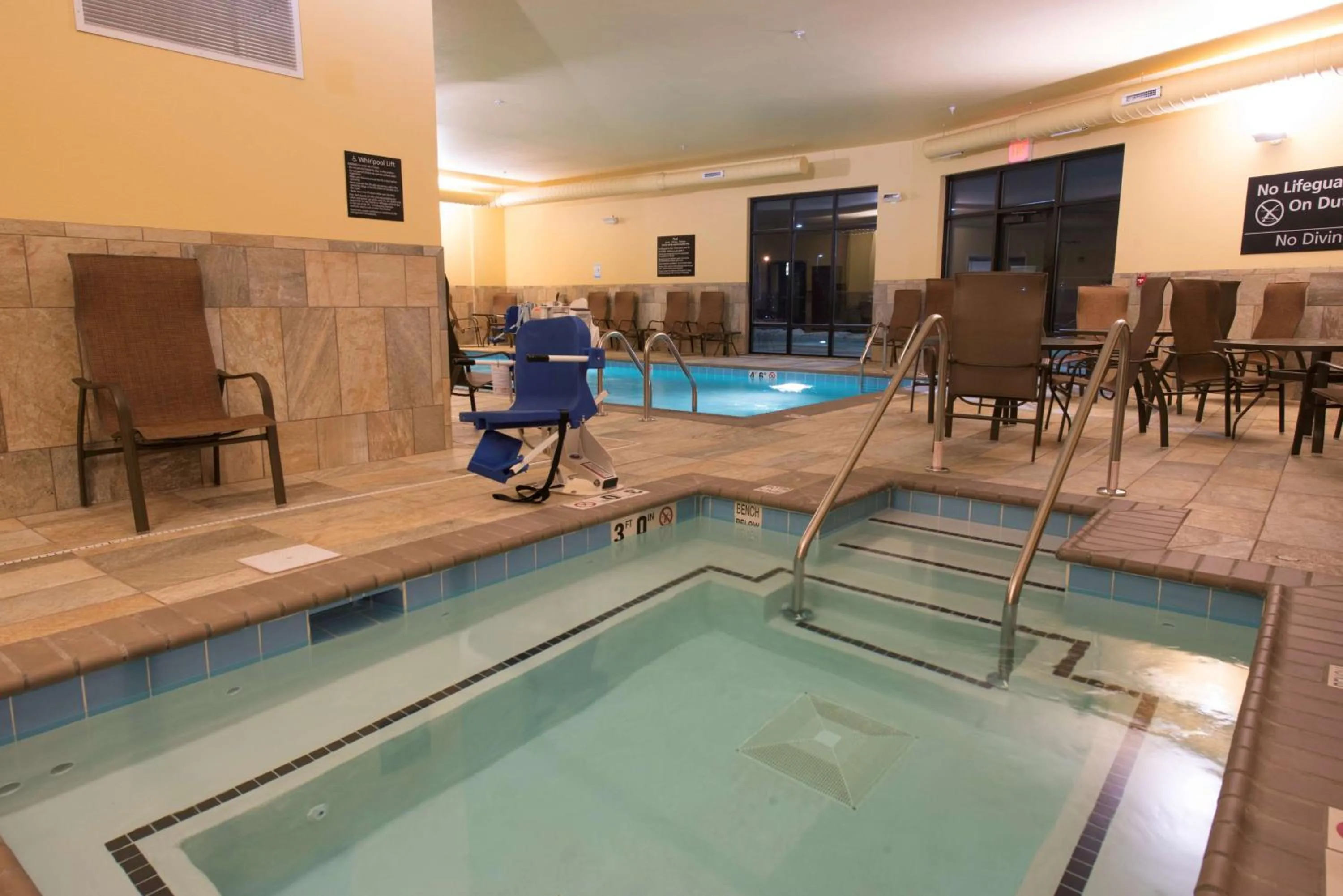 Pool view in Hampton Inn & Suites Bismarck Northwest