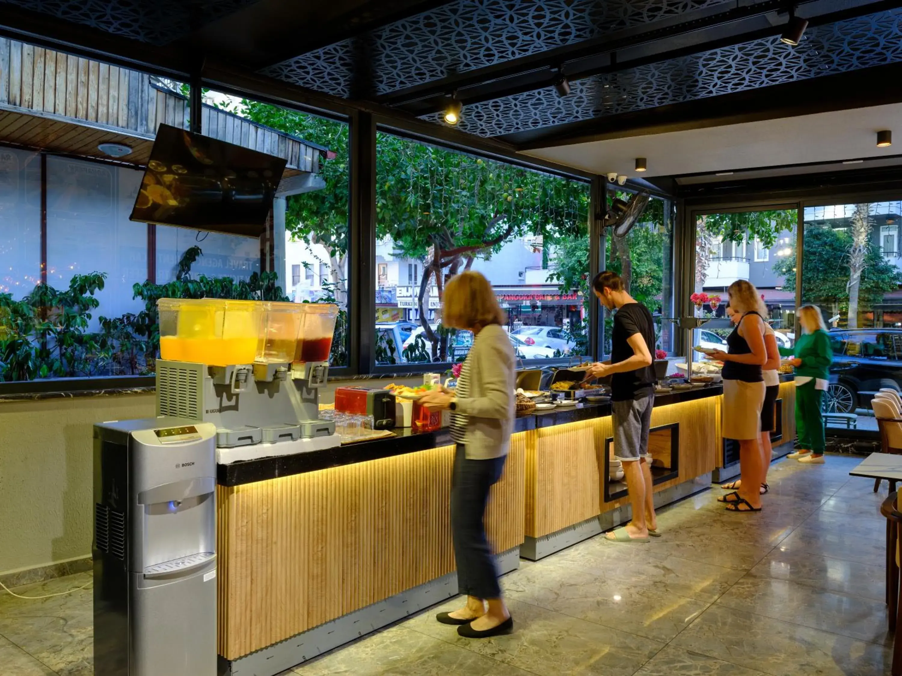 Buffet breakfast in Aria Riva Apart Hotel Buffet breakfast in Aria Riva Apart Hotel