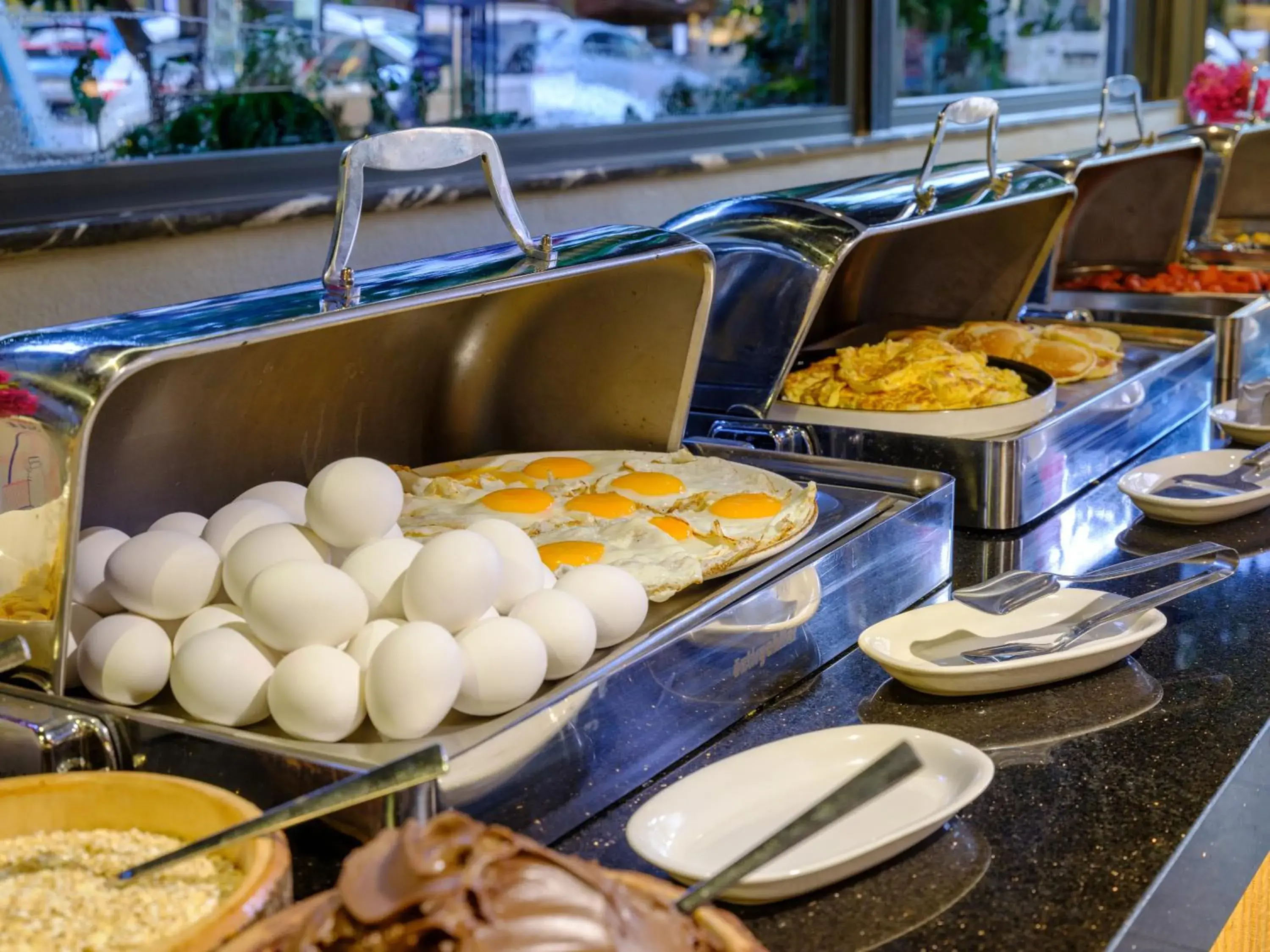 Buffet breakfast in Aria Riva Apart Hotel Buffet breakfast in Aria Riva Apart Hotel