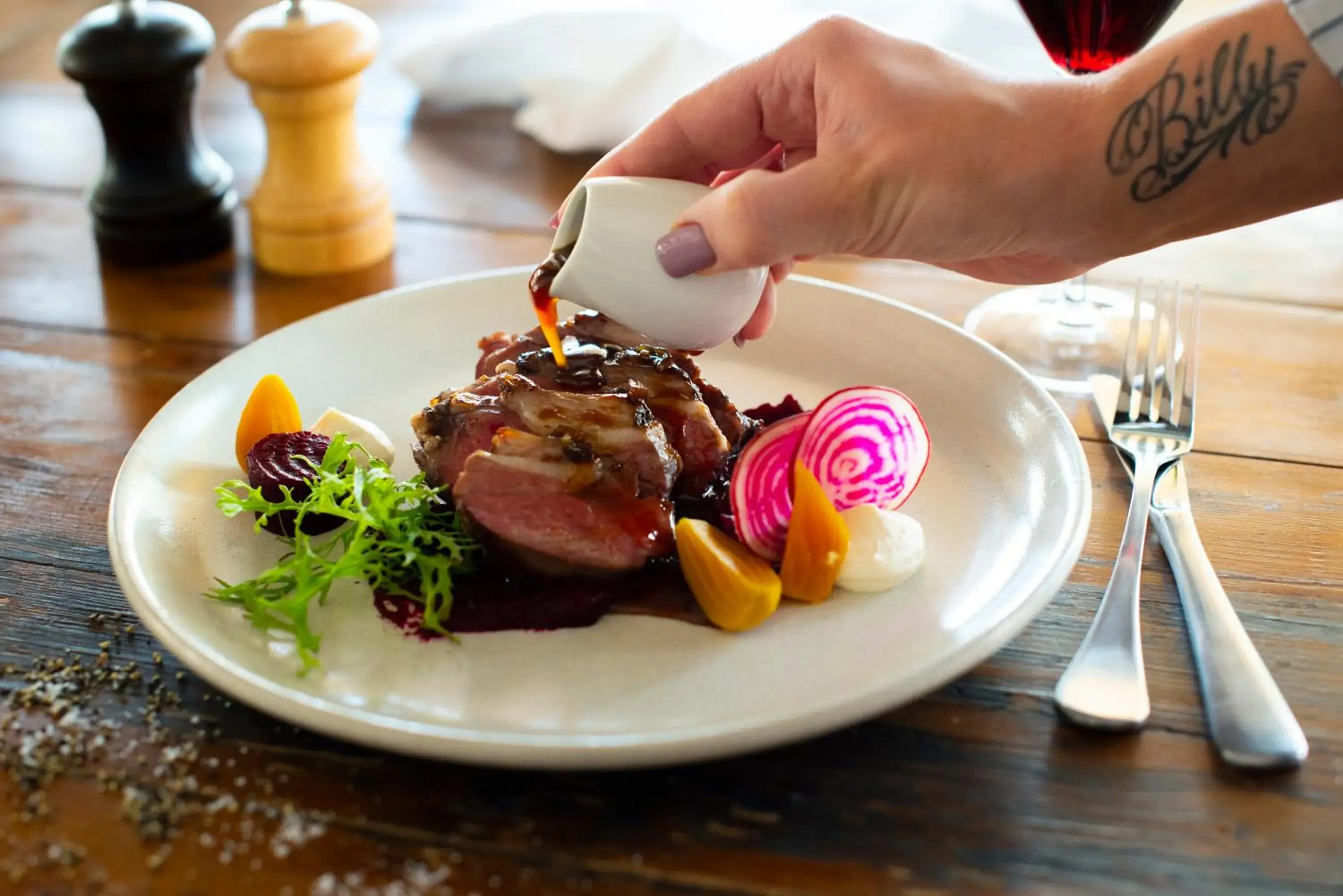 Food close-up in Oaks Cypress Lakes Resort Food close-up in Oaks Cypress Lakes Resort