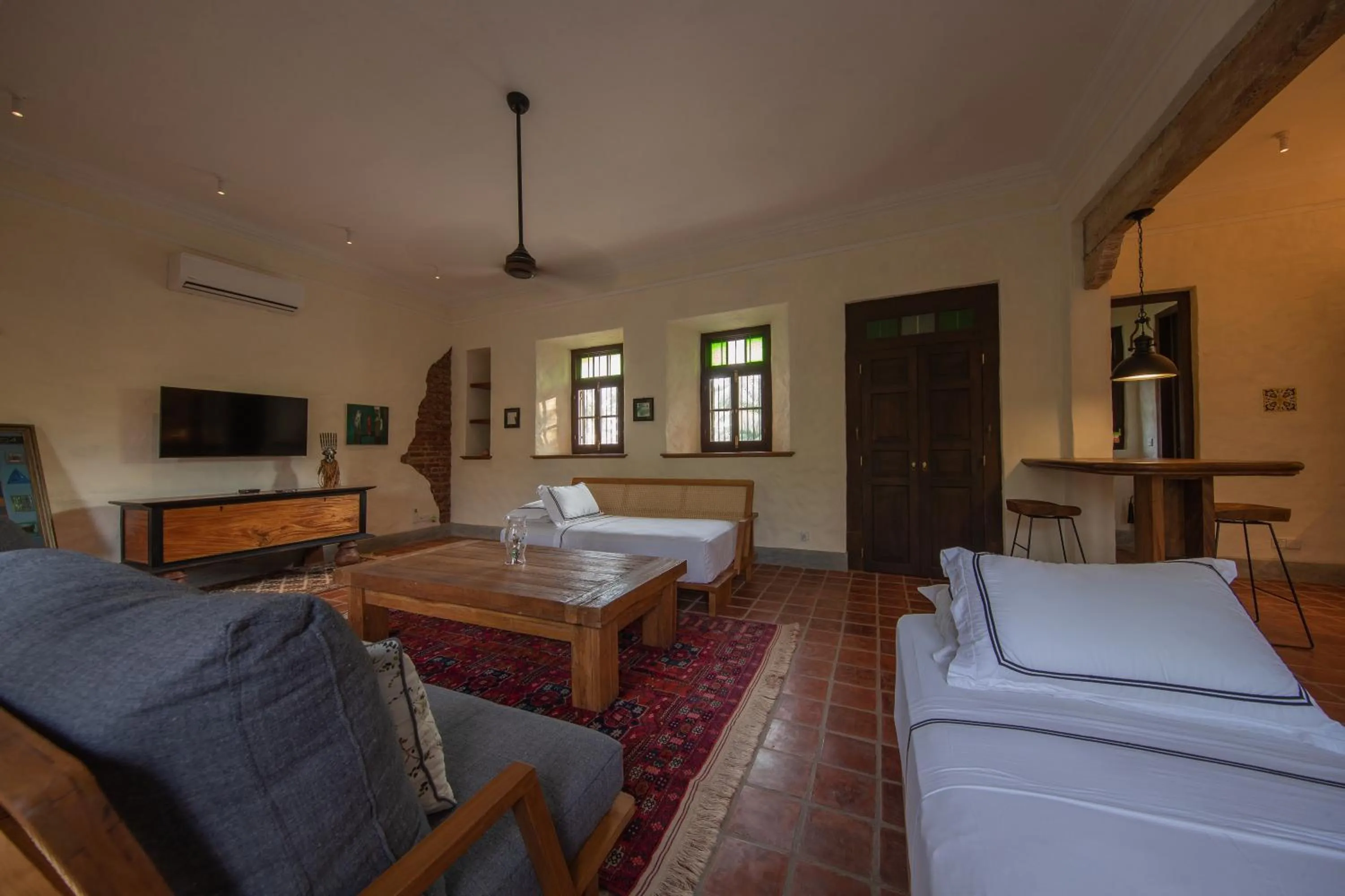 Living room, Bed in Sergeant House Boutique Villa & Private Beach