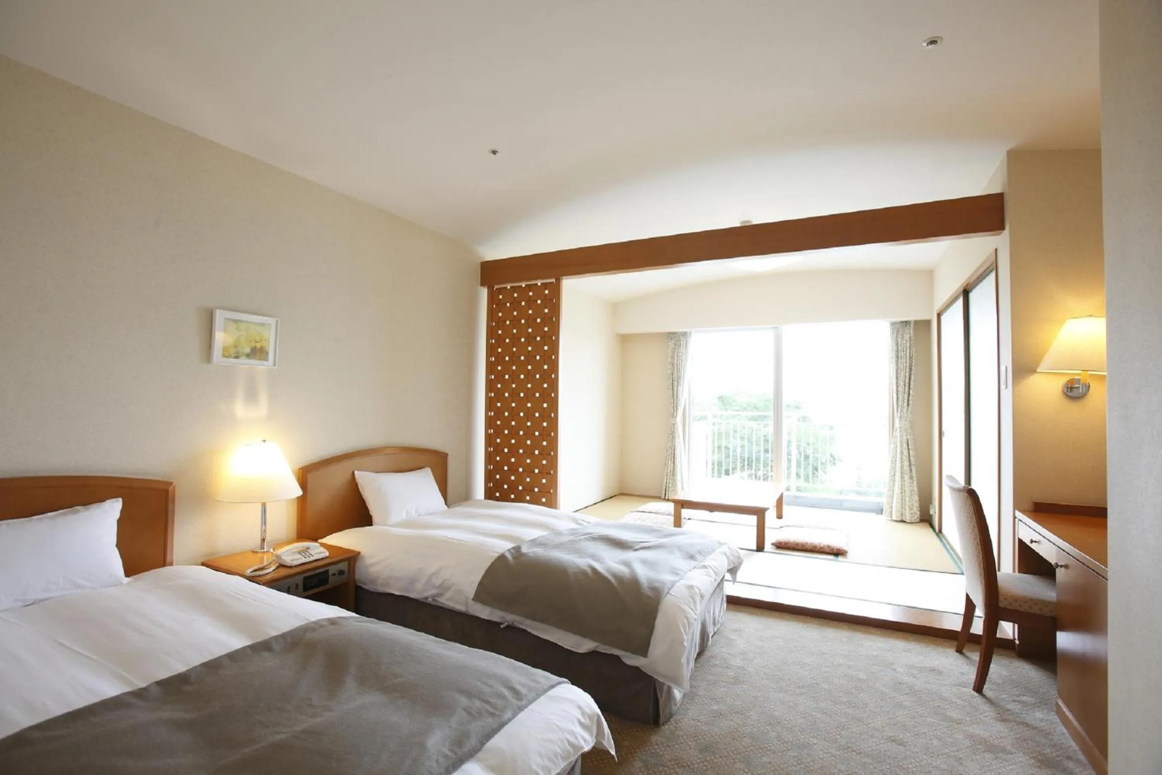 Bed in Hotel Mt. Fuji