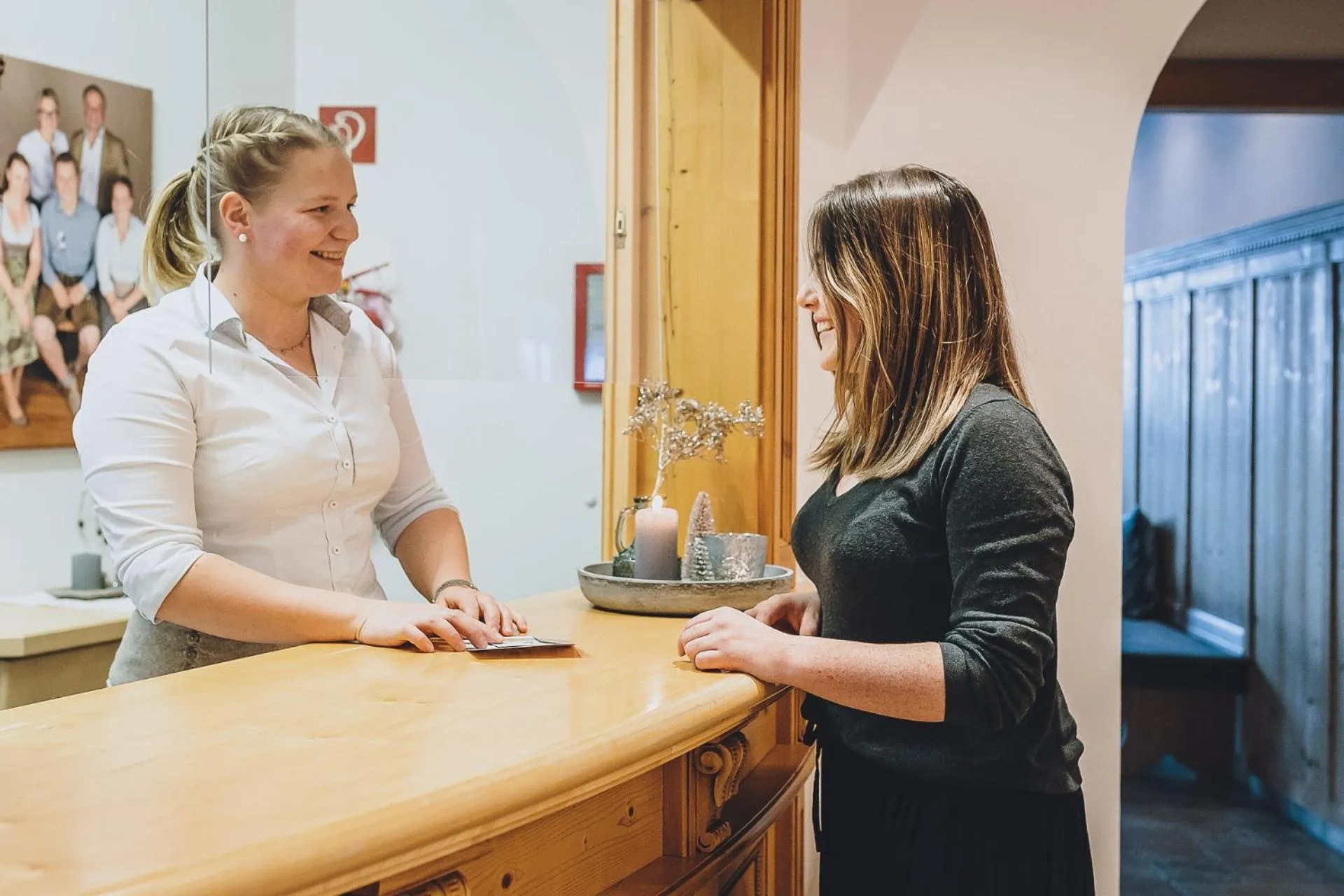Lobby or reception in Hotel Vorderronach
