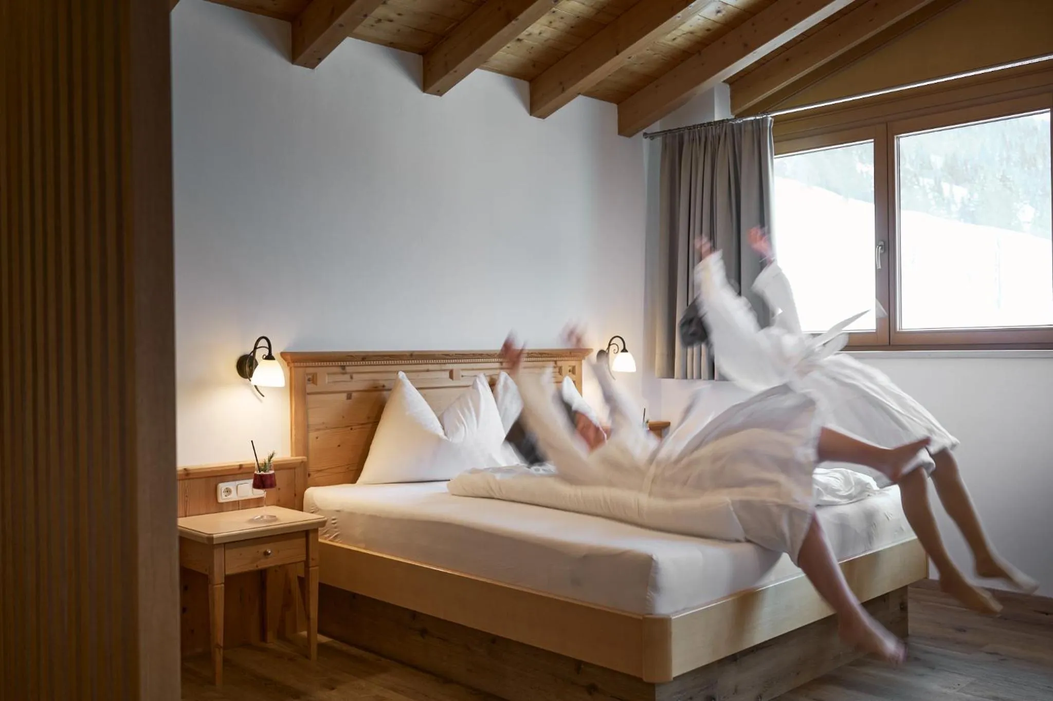 Bed in Hotel Vorderronach