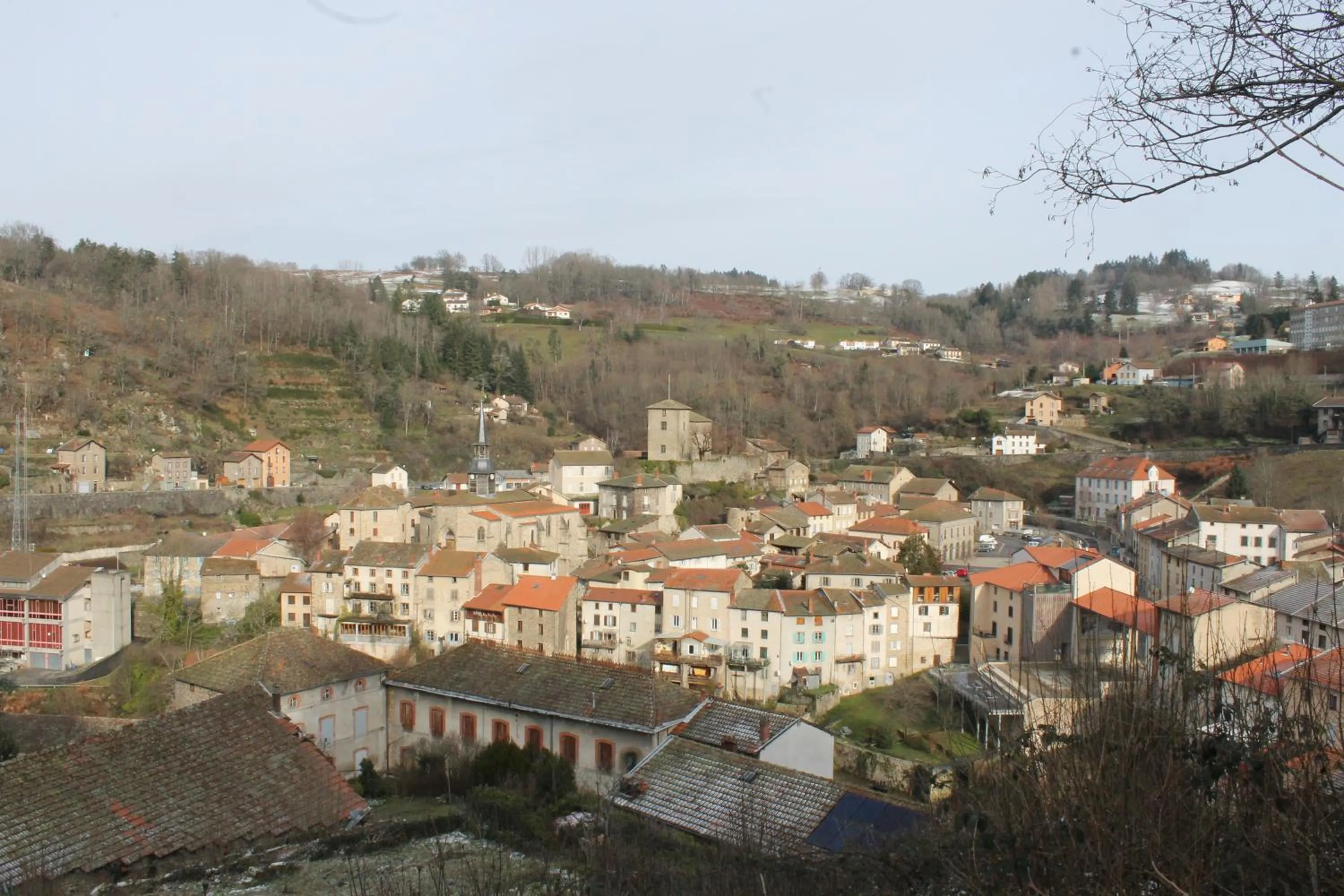 City view in Chambre Bounty, B&B, cuisine privée, lit queen size, terrasse, parking, garage