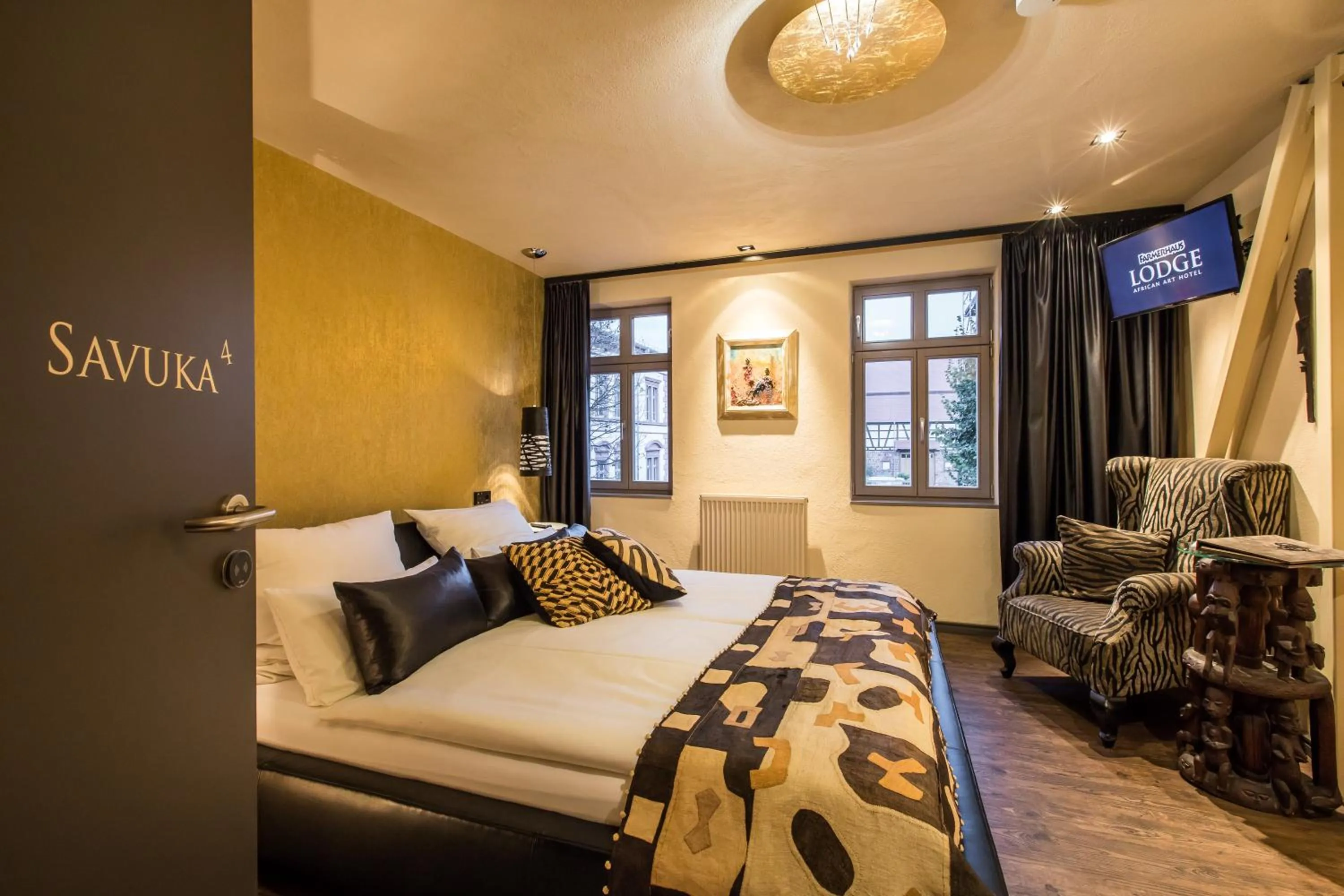 Photo of the whole room, Bed in Farmerhaus-Lodge