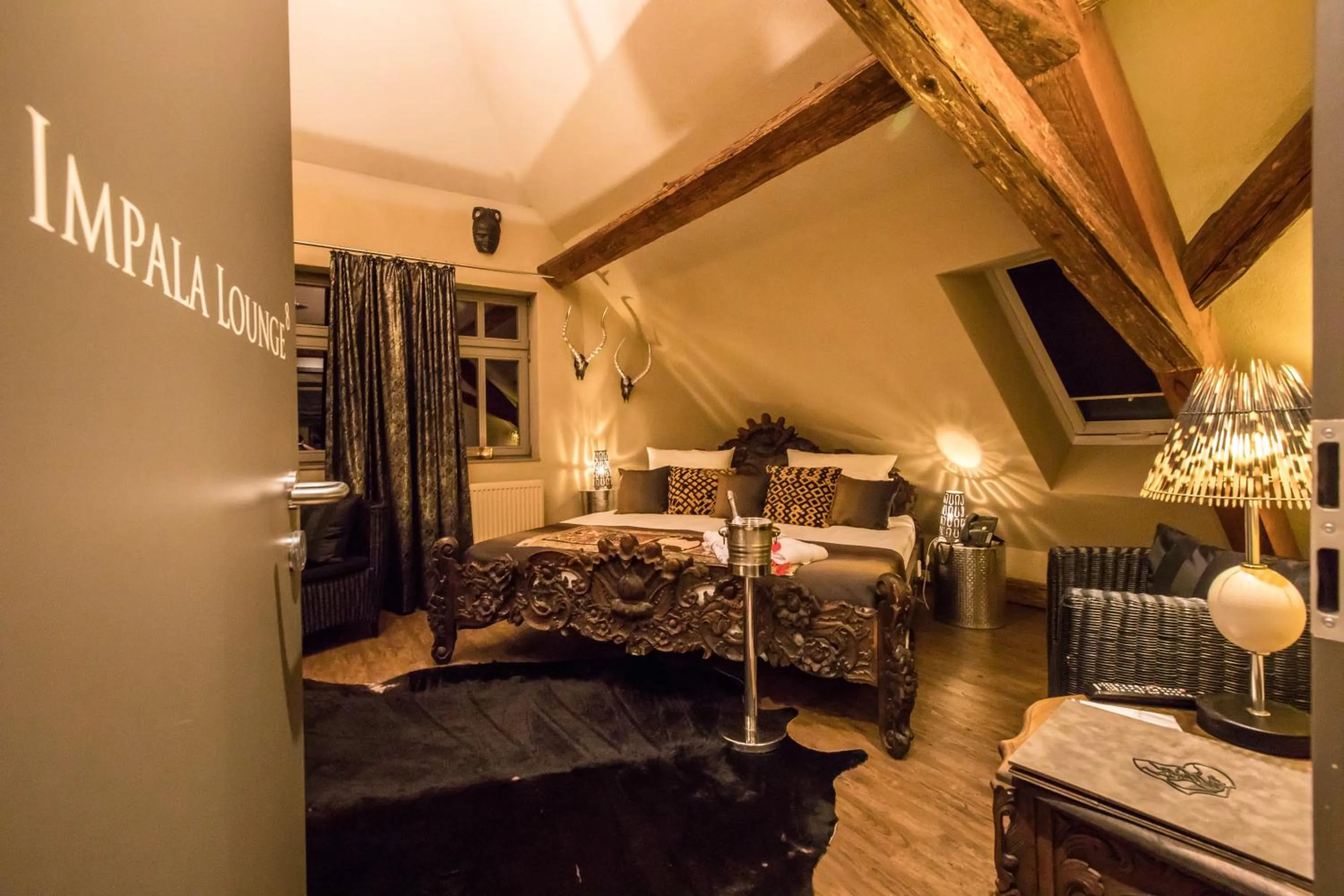 Photo of the whole room, Bed in Farmerhaus-Lodge