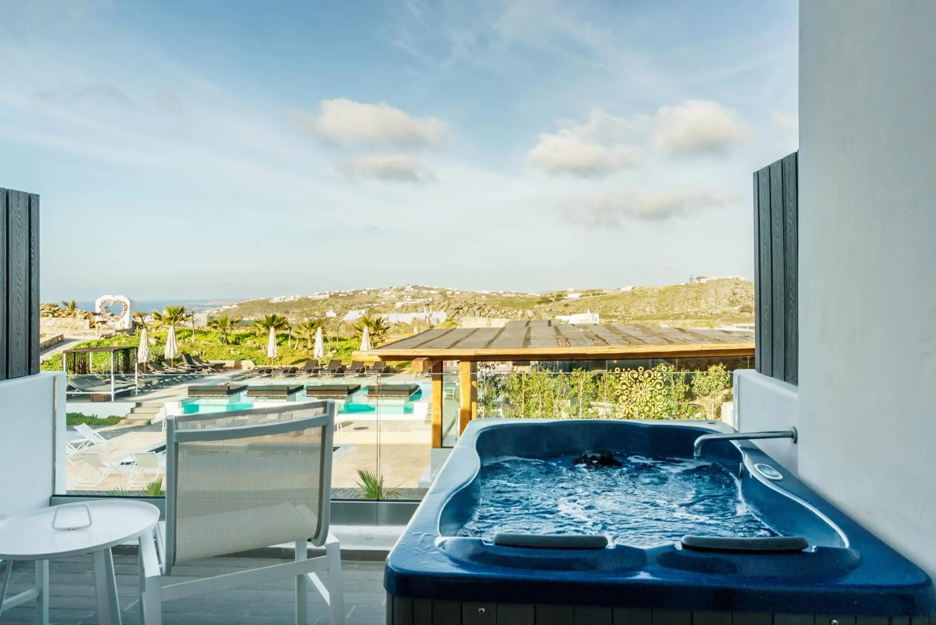 Pool view in Bianco a Nero Mykonos Pool view in Bianco a Nero Mykonos