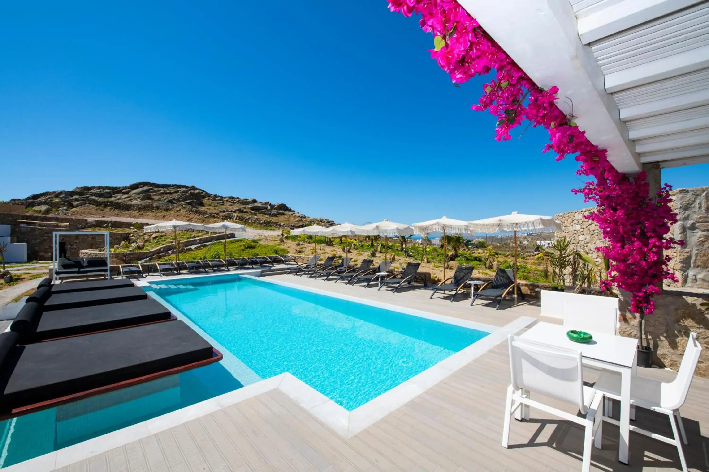 Pool view in Bianco a Nero Mykonos Pool view in Bianco a Nero Mykonos