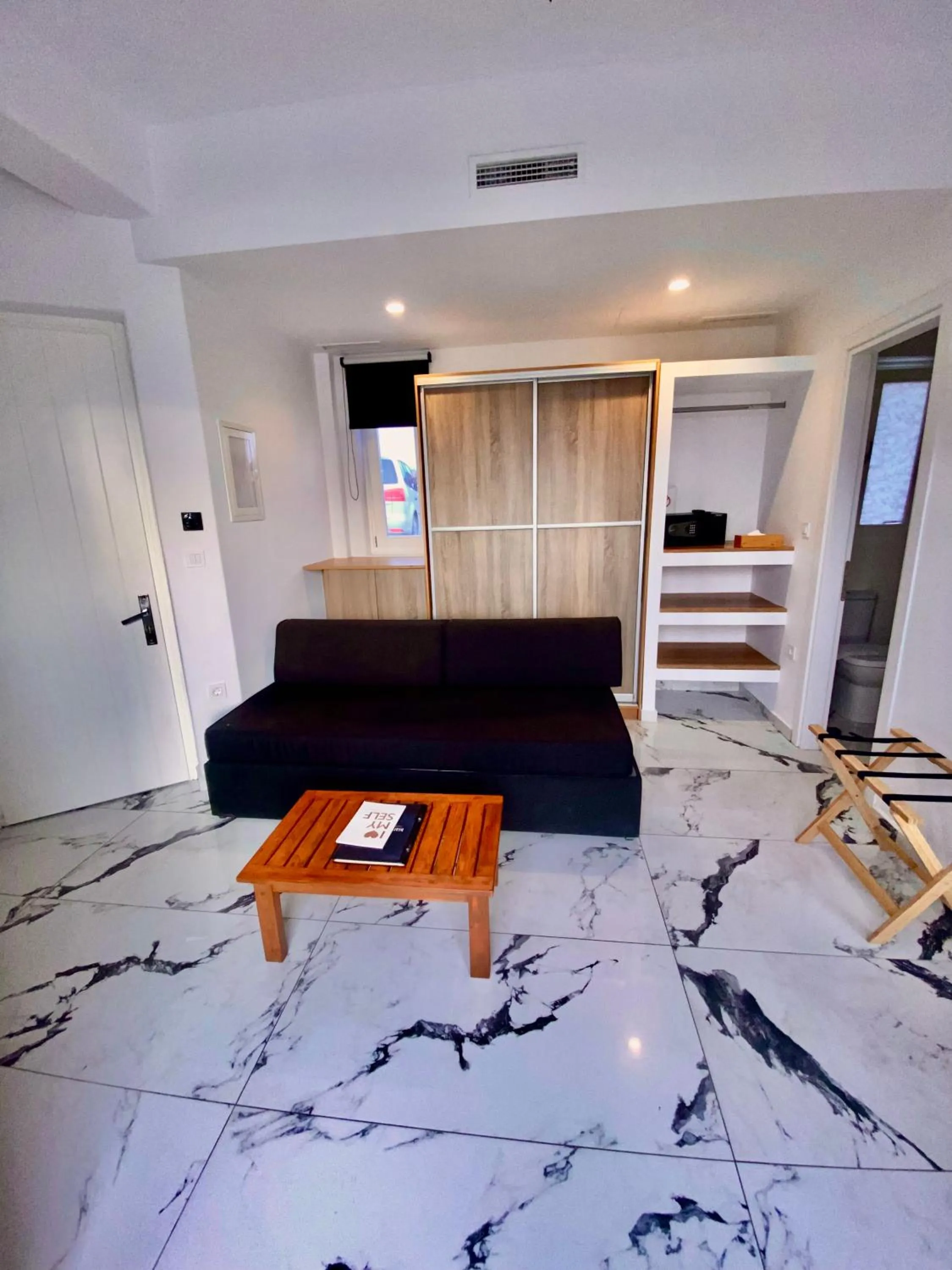 Living room in Bianco a Nero Mykonos