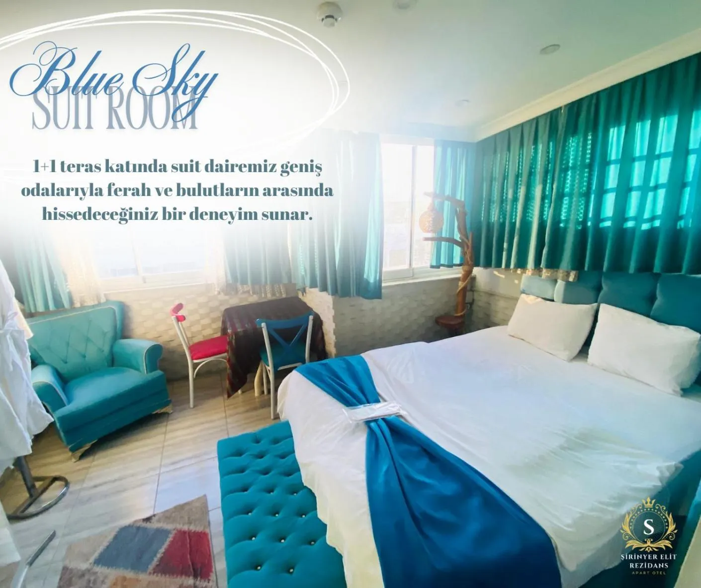 Bed in Şirinyer Elit Residance Apart Hotel