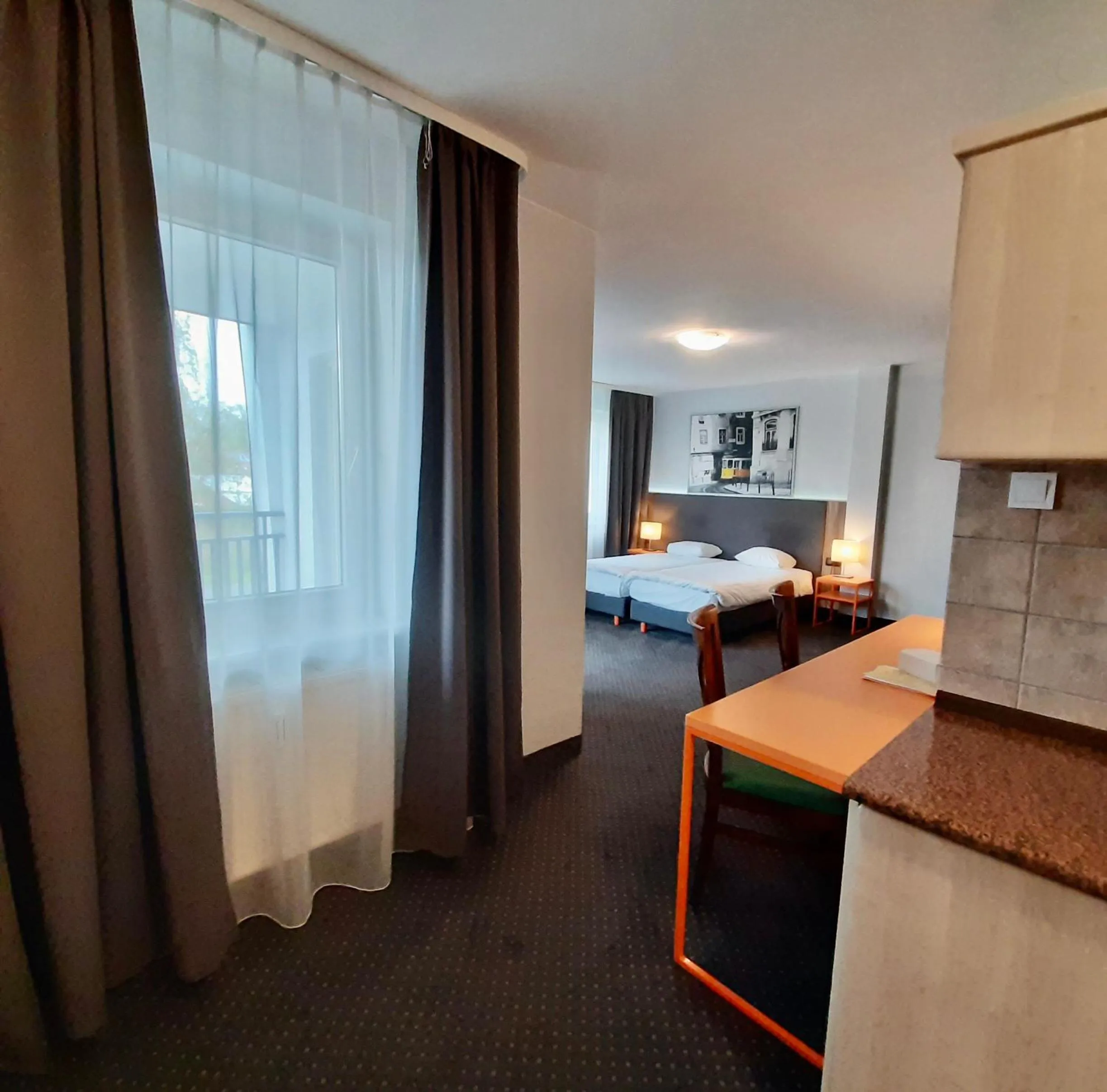 Living room, Bed in Poleczki Residence Apartments