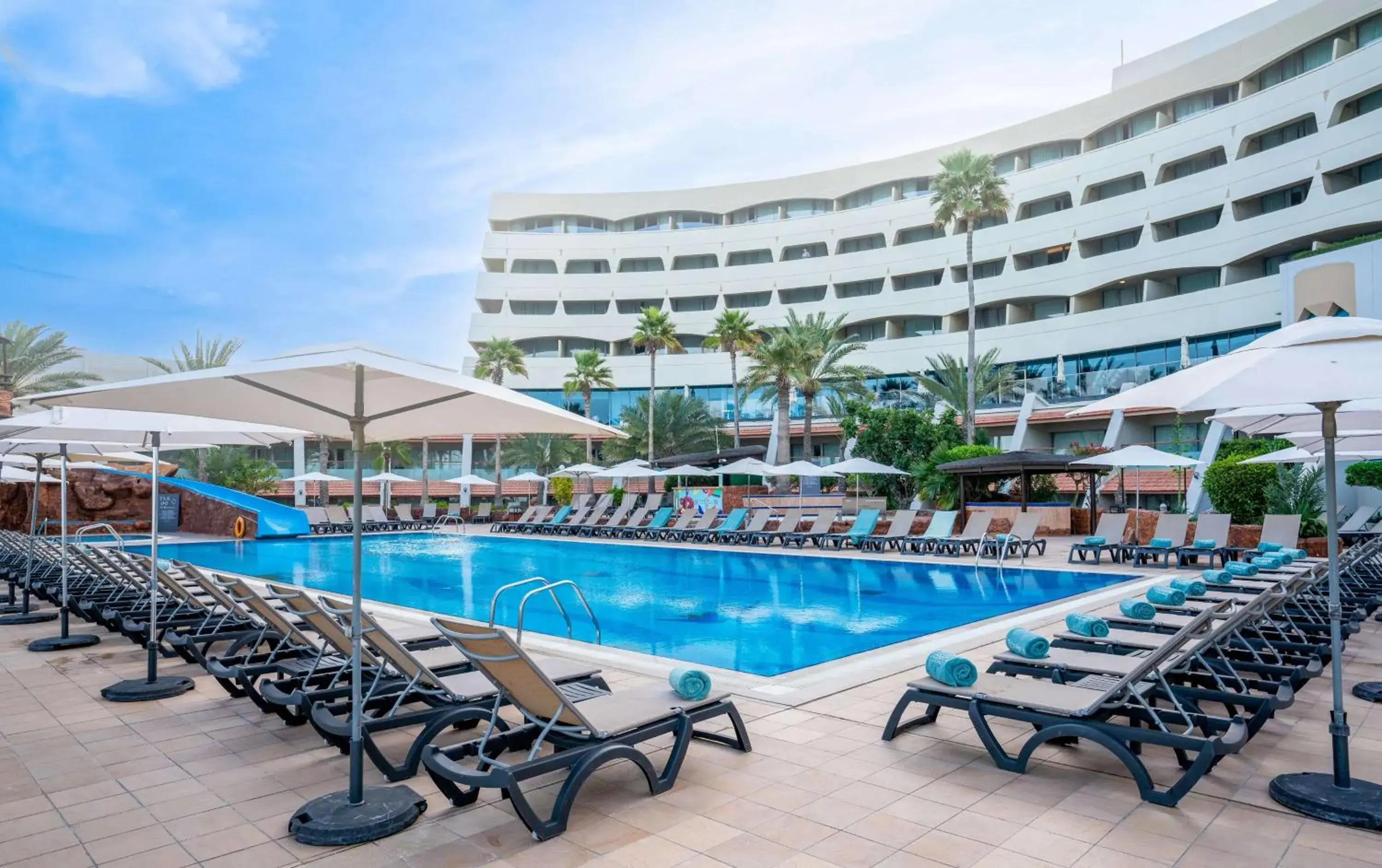 Pool view in Occidental Sharjah Grand Pool view in Occidental Sharjah Grand