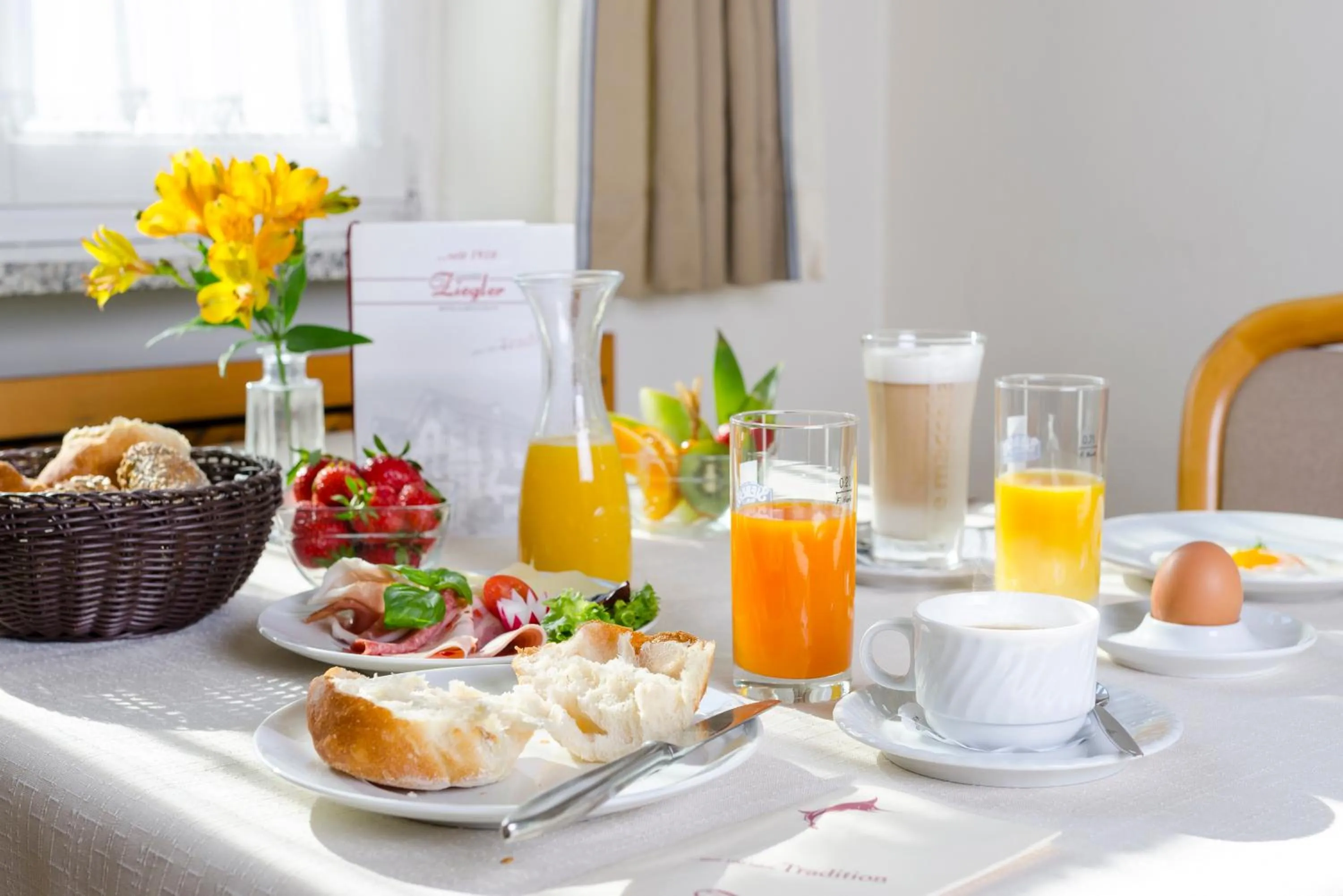 Continental breakfast in Gasthof Ziegler Hotel & Restaurant