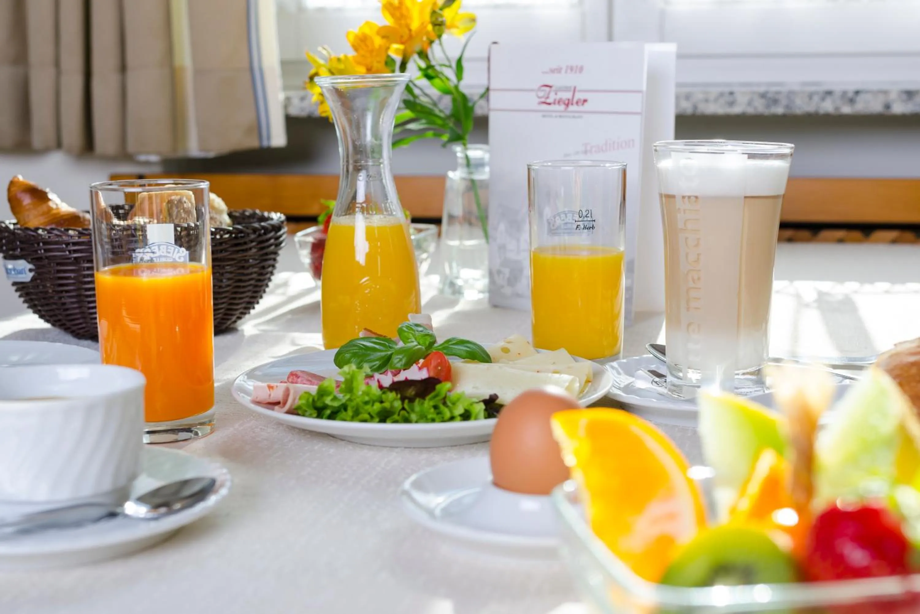 Continental breakfast in Gasthof Ziegler Hotel & Restaurant