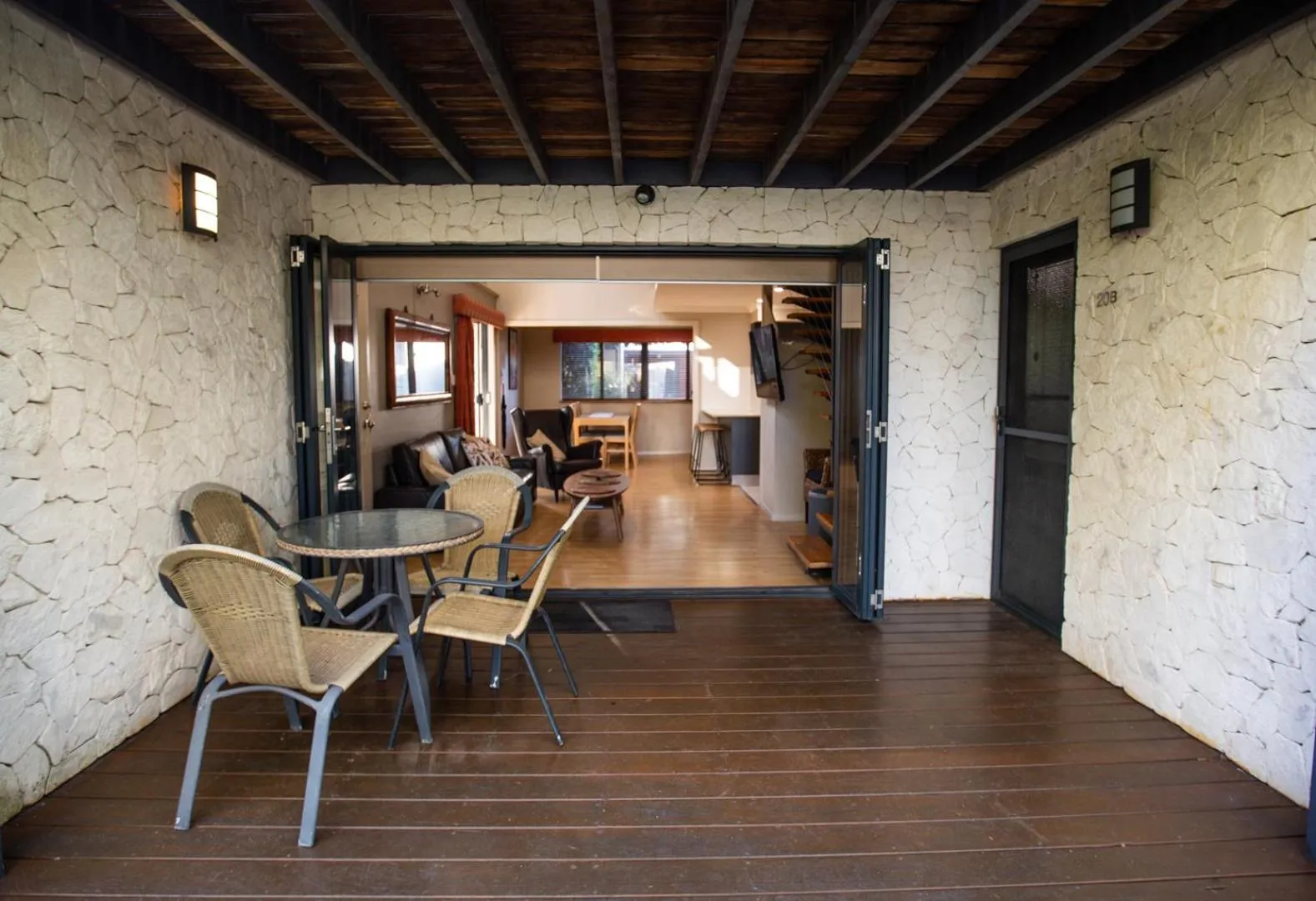 Patio in Dunn Bay Village Resort Homes