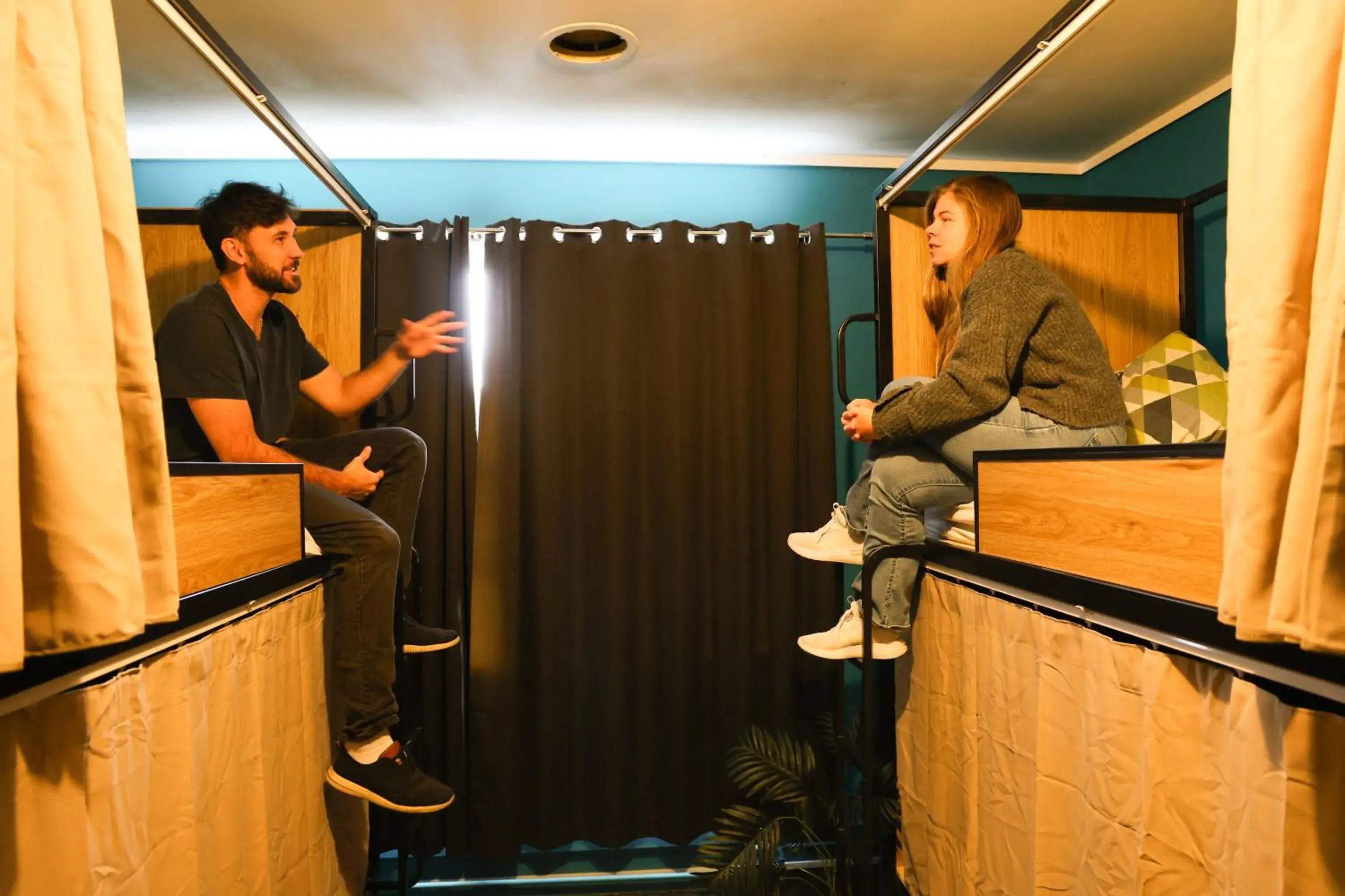 Comfort 6-Bed Mixed Dormitory with Power, Fan, Light & Privacy Curtain in Crashpalace Backpackers Comfort 6-Bed Mixed Dormitory with Power, Fan, Light & Privacy Curtain in Crashpalace Backpackers