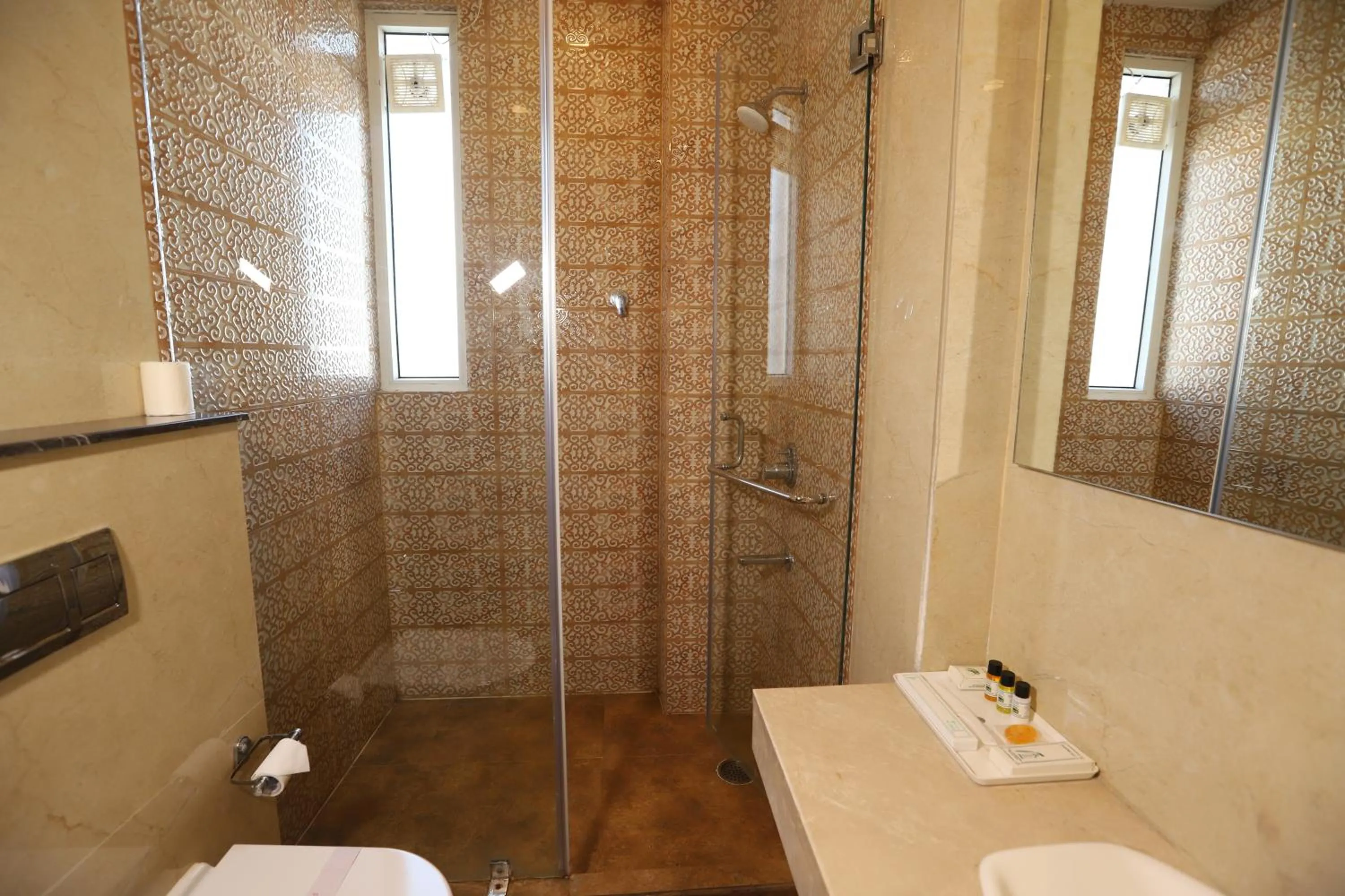 Bathroom in Hotel Keshav Residency - Medicity Gurugram, near Medanta Hospital