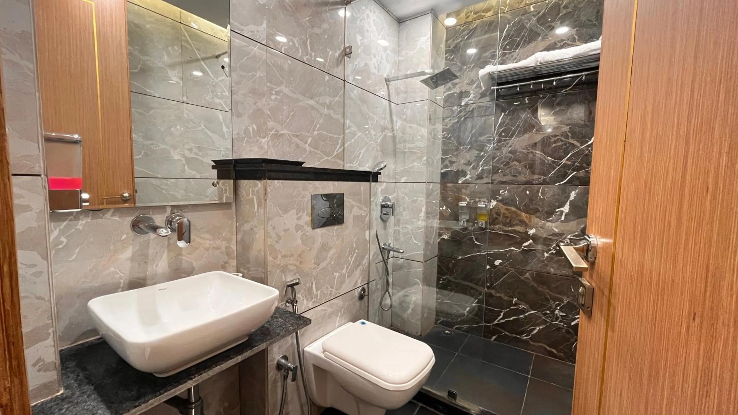 Bathroom in Hotel Keshav Residency - Medicity Gurugram, near Medanta Hospital