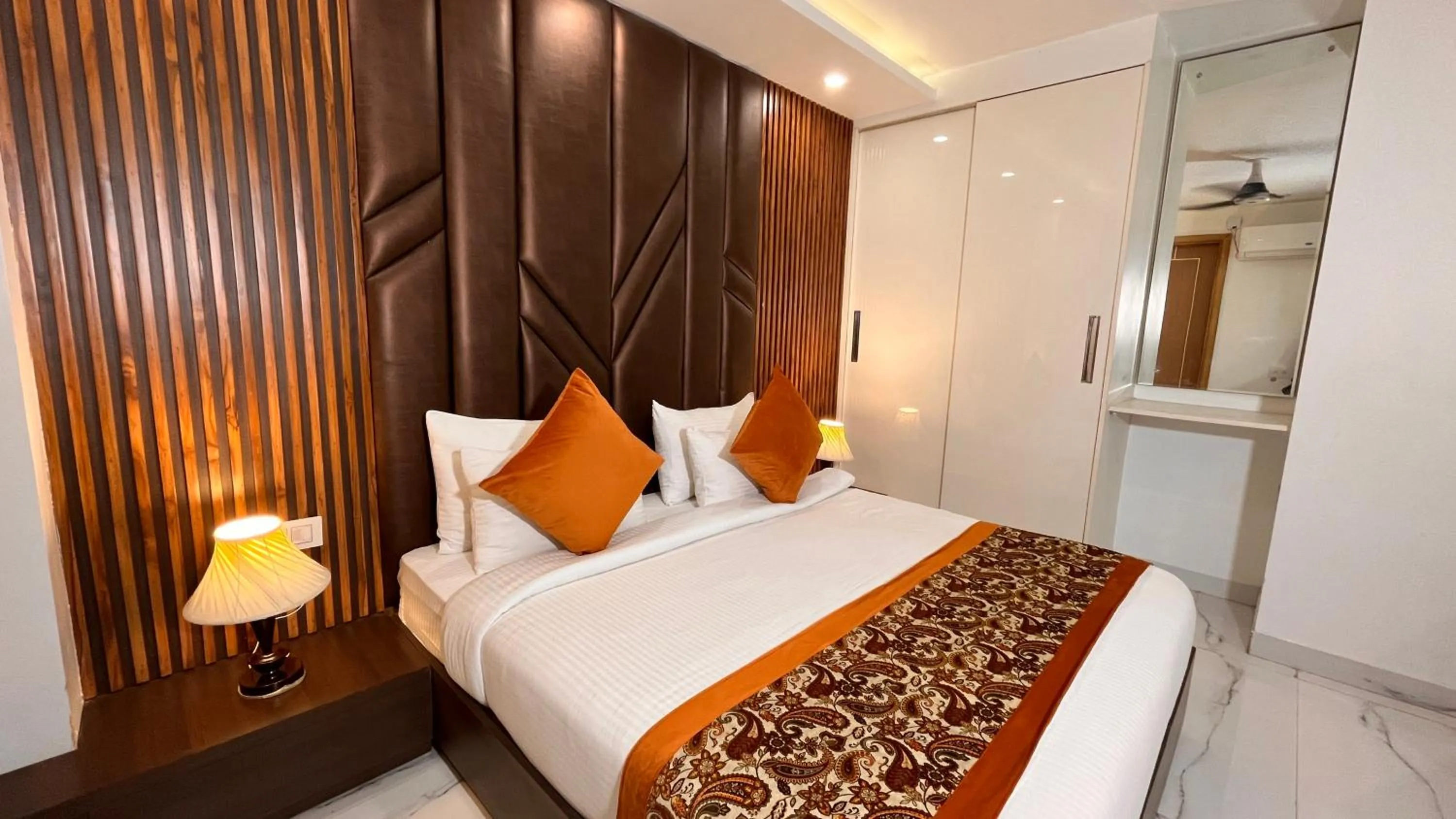 Photo of the whole room, Bed in Hotel Keshav Residency - Medicity Gurugram, near Medanta Hospital