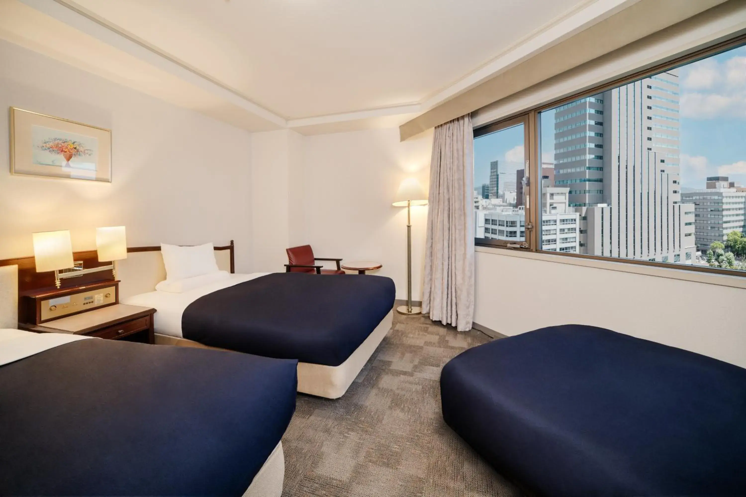 Bed in HOTEL MYSTAYS Hiroshima Peace Park Bed in HOTEL MYSTAYS Hiroshima Peace Park