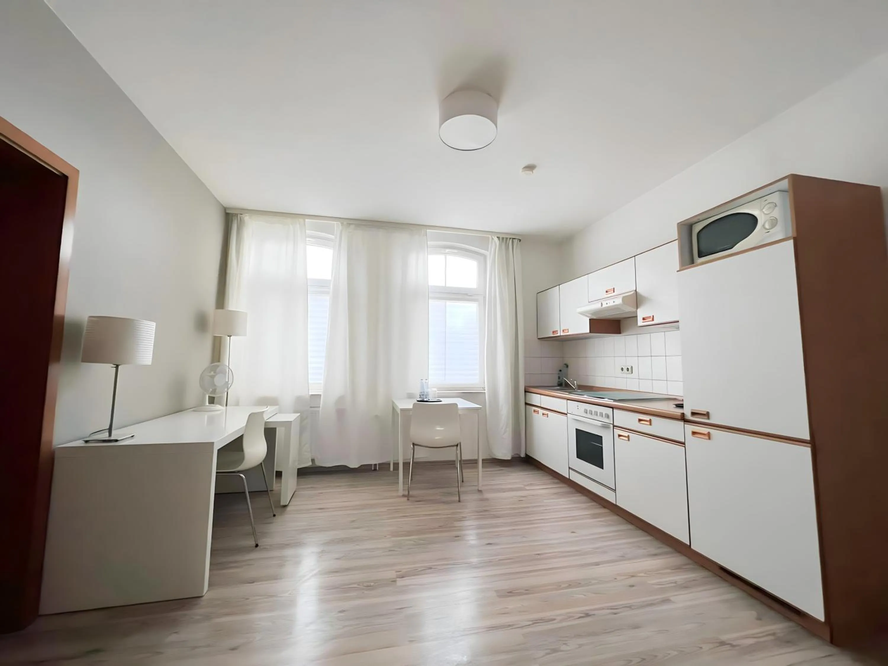 Kitchen or kitchenette in Apartment Hotel Lindeneck